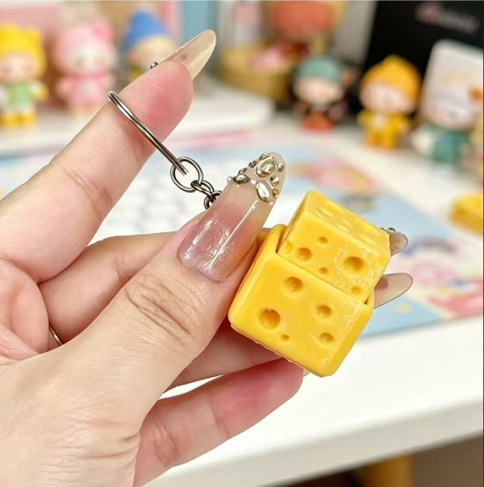 Cheese Keychain Fidget Keychain