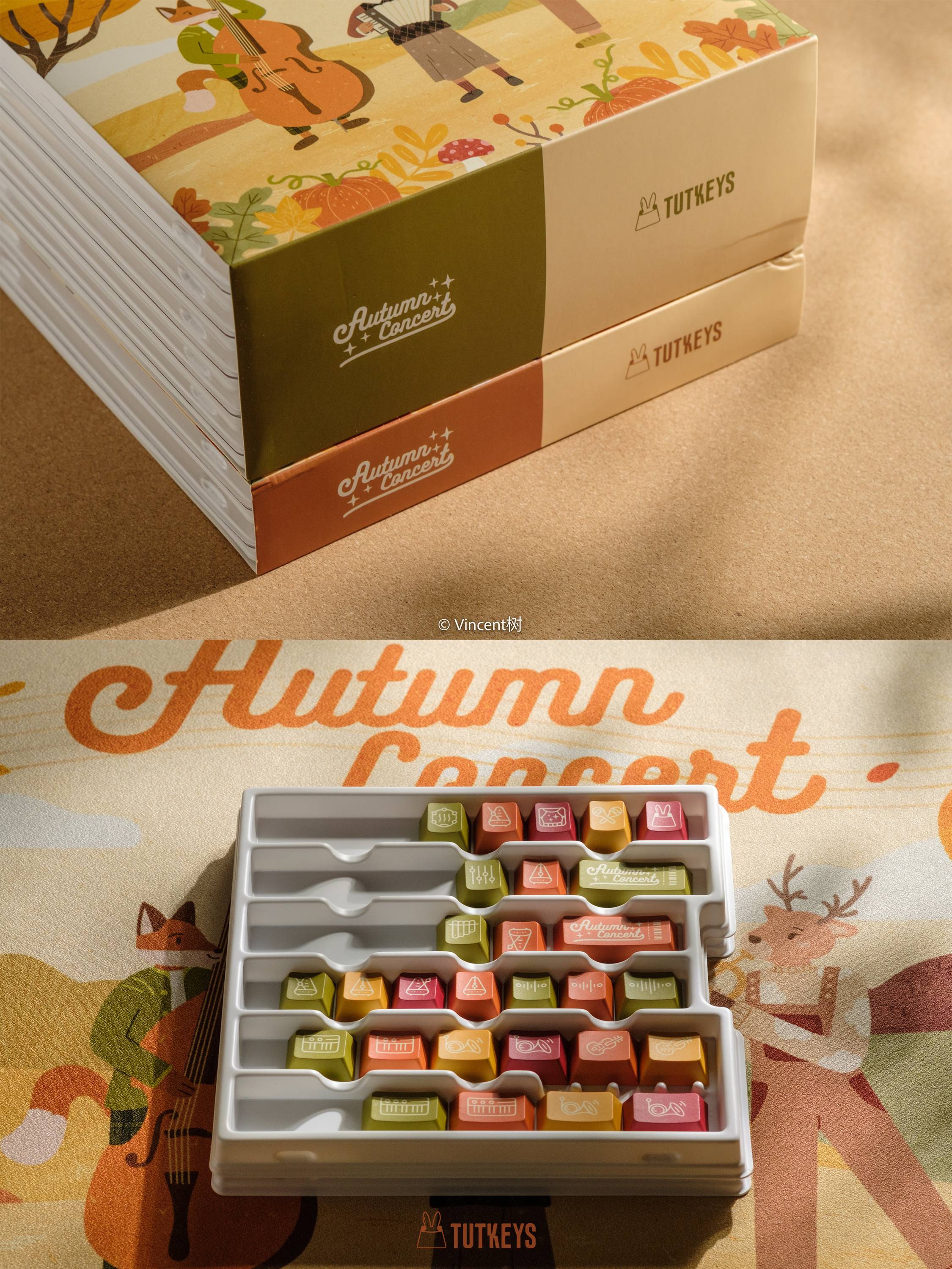 Tutkeys Autumn Concert Keycaps - PBT Cherry Profile All in One Set