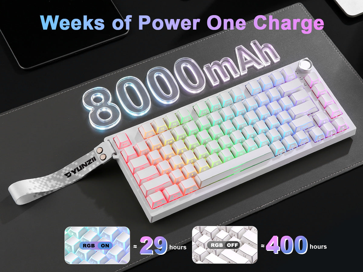 YUNZII RT75 PRO Dual-8K Rapid Trigger Wireless Gaming Magnetic Keyboard