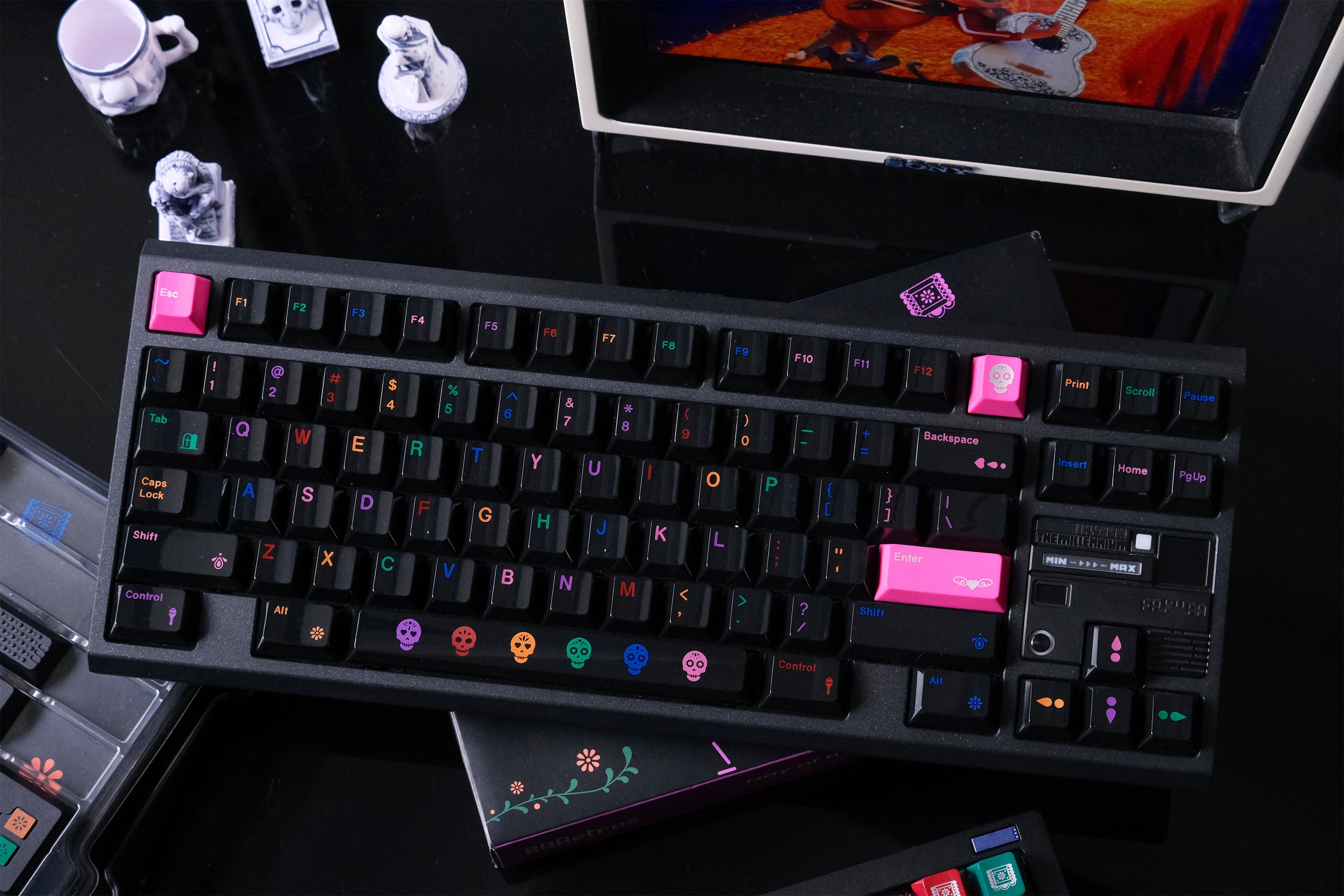 80Retros Day of the Dead Cherry Profile Keycap Sets