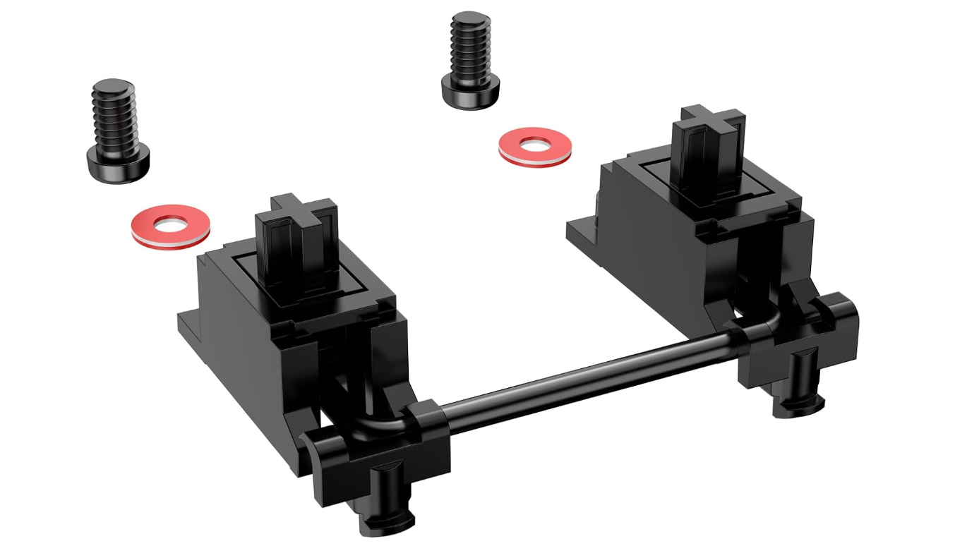 Stabilizer V3, Screw in Stabilizers with 2u 6.25u 7u Wires, PCB Mount Keyboard Stabilizers for Mechanical Keyboards (V3 Nero 100% Kit)