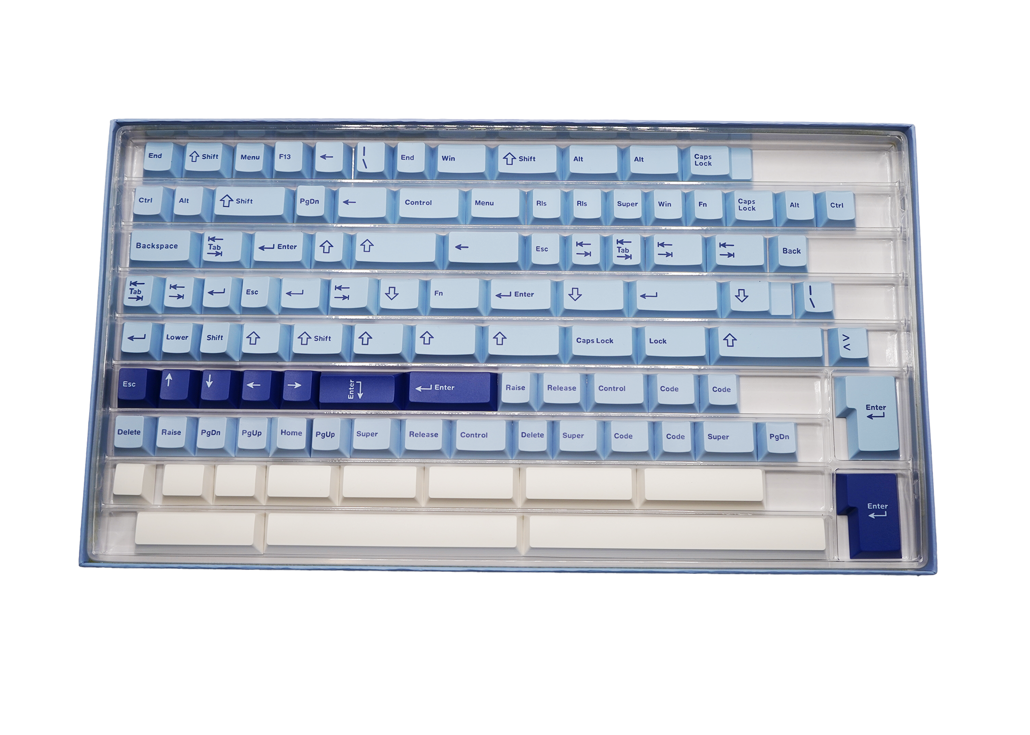 Wuque WS Blue Oasis Keycaps Cherry Profile