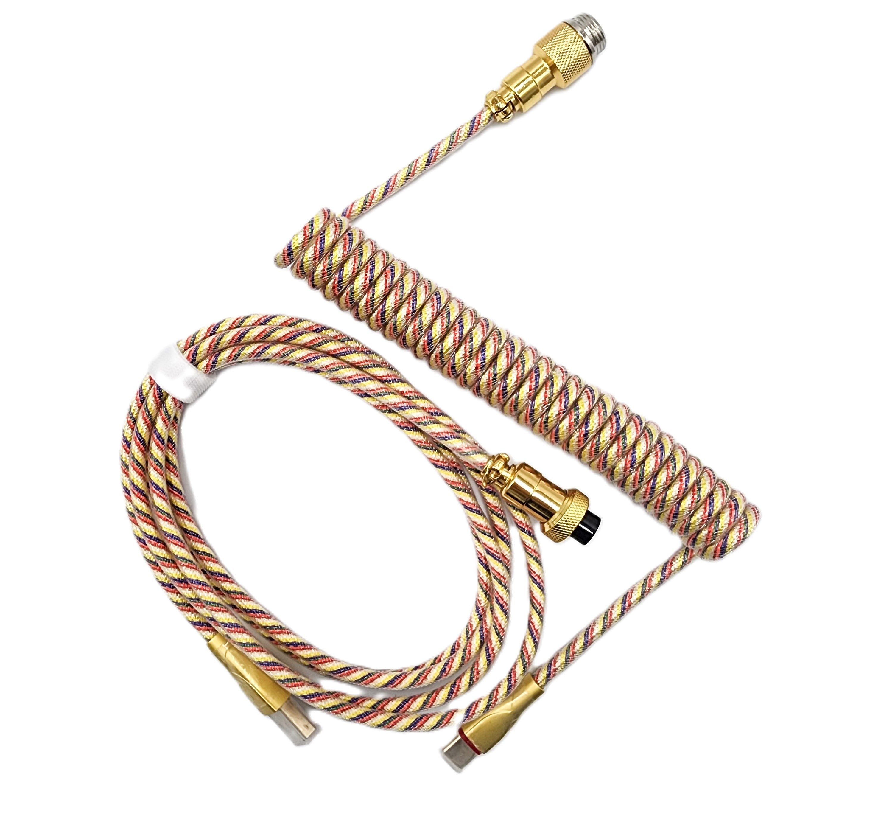 Gold Rush Custom Coiled Aviator Artisan USB-C Cable (Cable Pouch Included)