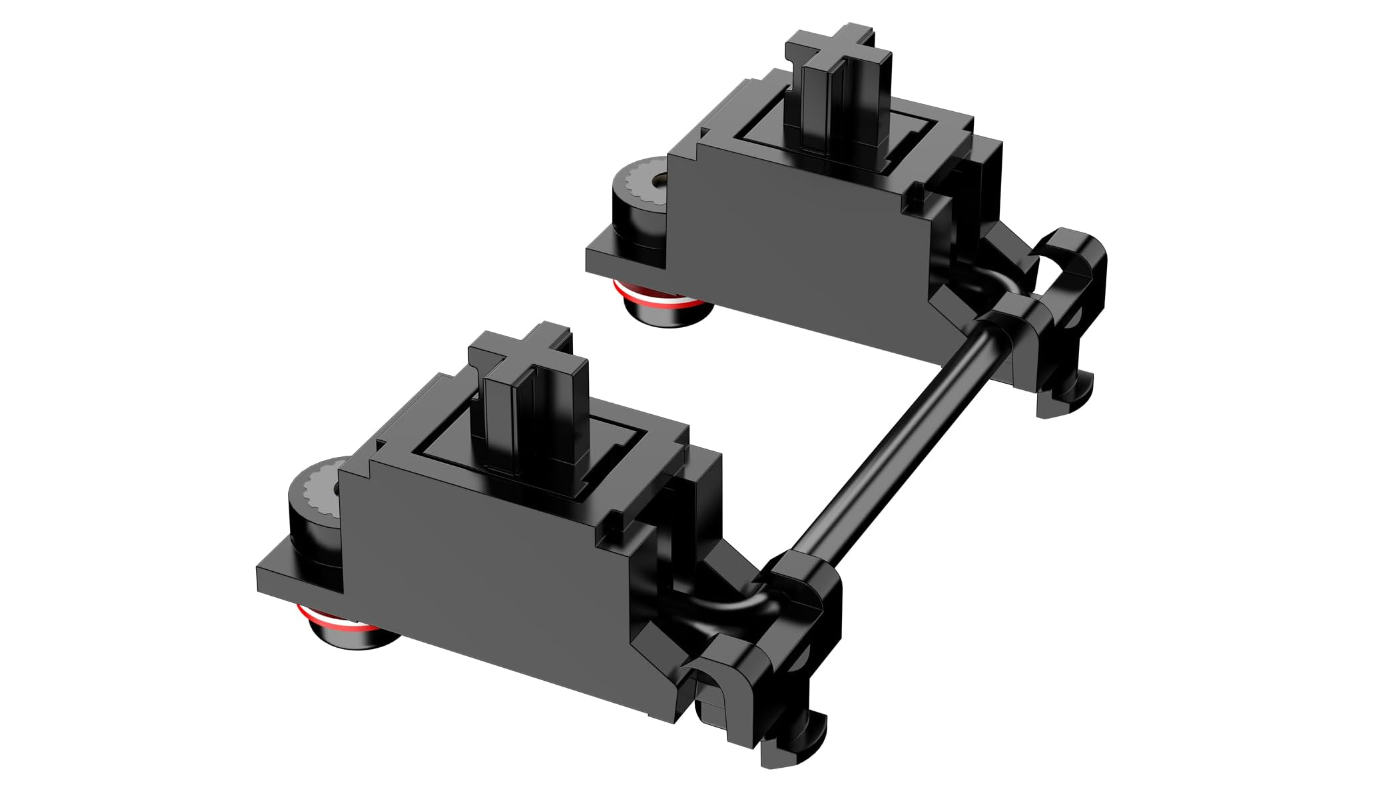Stabilizer V3, Screw in Stabilizers with 2u 6.25u 7u Wires, PCB Mount Keyboard Stabilizers for Mechanical Keyboards (V3 Nero 100% Kit)
