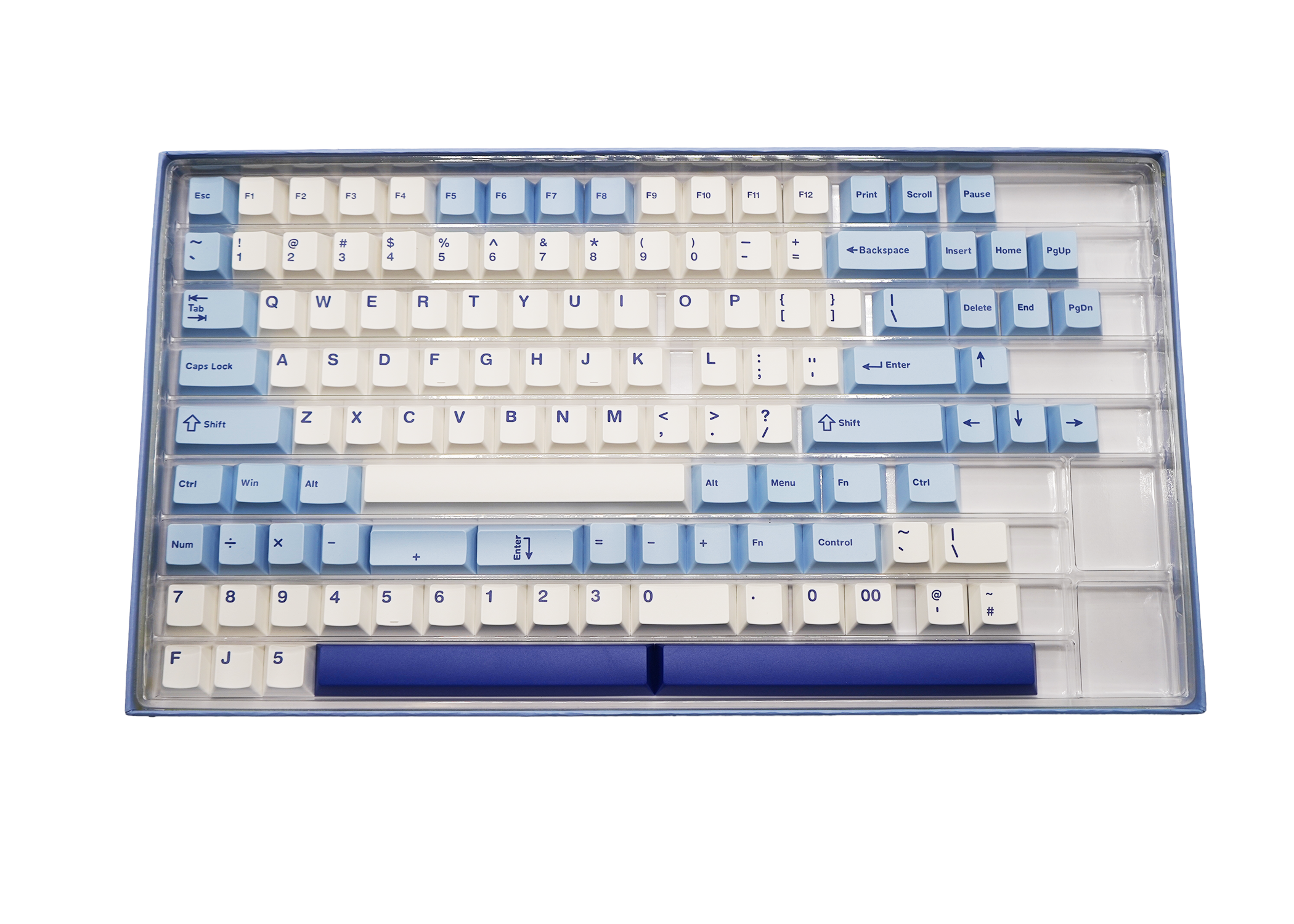 Wuque WS Blue Oasis Keycaps Cherry Profile