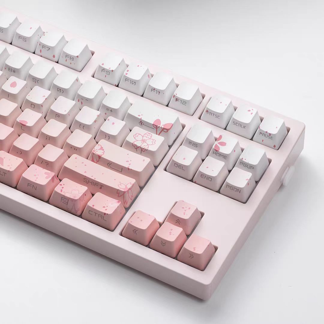 JKDK Sakura Dream Side-Print OEM PBT Keycap Set