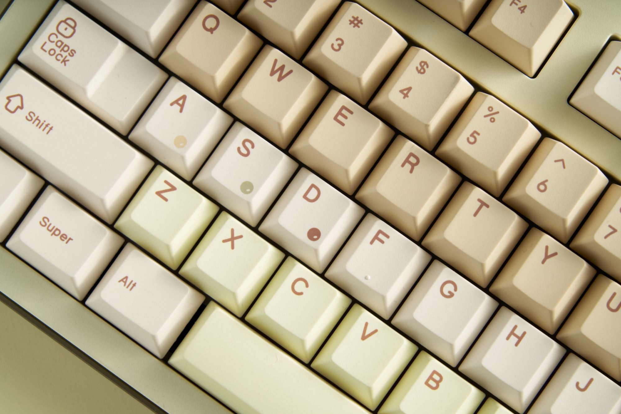 Qwertykeys QK Pearl Milk Tea Keycap Set – Cherry Profile PBT Dye-Sub Keycaps