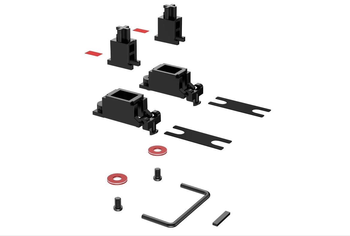 Stabilizer V3, Screw in Stabilizers with 2u 6.25u 7u Wires, PCB Mount Keyboard Stabilizers for Mechanical Keyboards (V3 Nero 100% Kit)