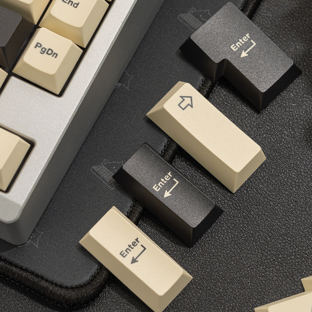 WS Creamy Charcoal Keycaps Doubleshot PBT Cherry Profile