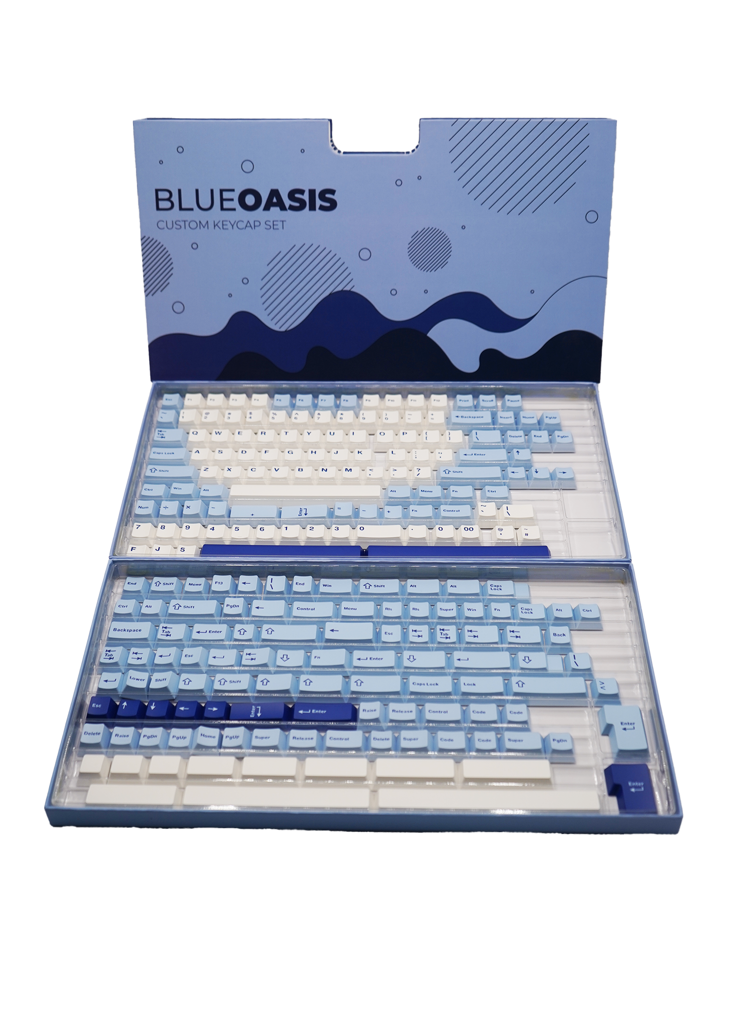 Wuque WS Blue Oasis Keycaps Cherry Profile