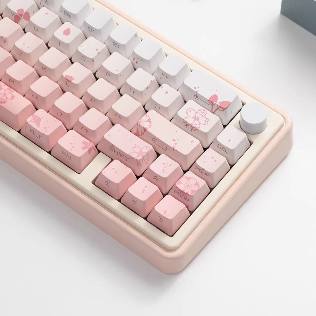 JKDK Sakura Dream Side-Print OEM PBT Keycap Set
