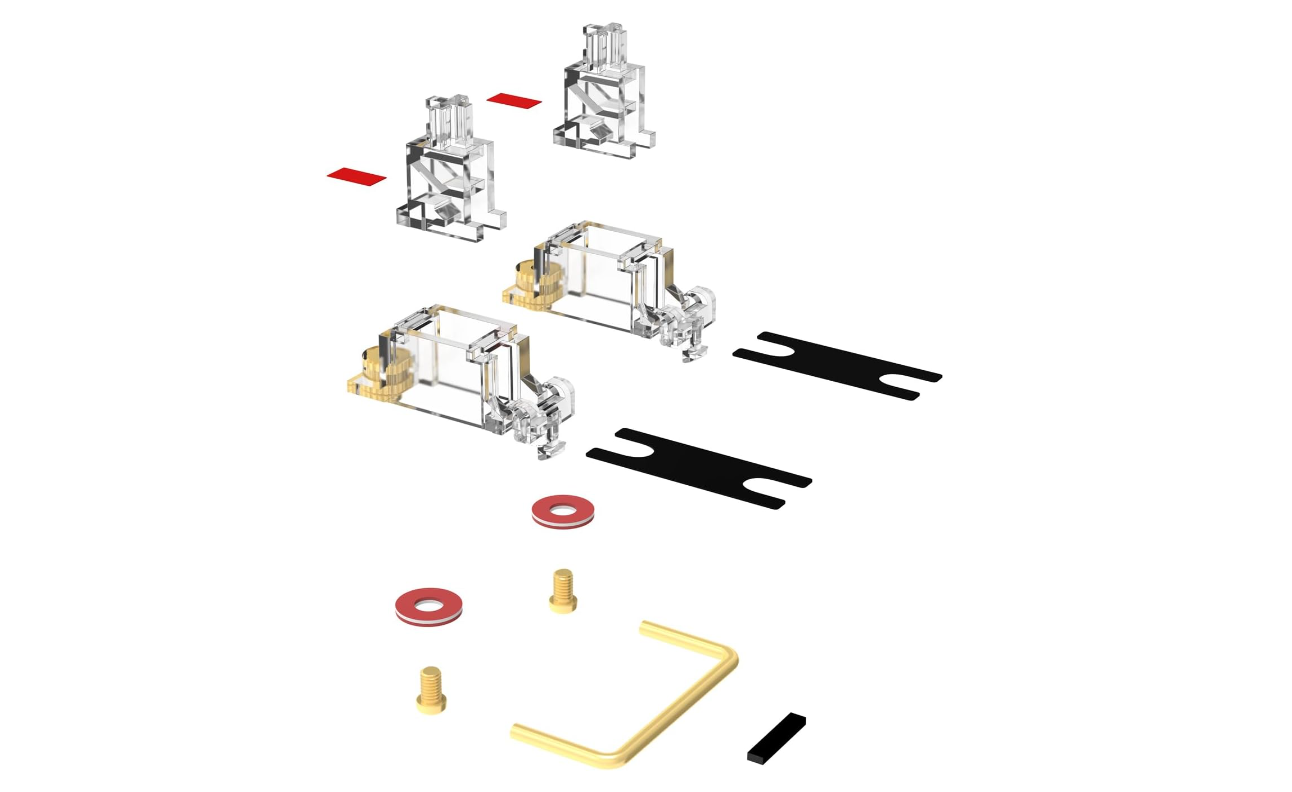 Stabilizer V3, Screw in Stabilizers with 2u 6.25u 7u Wires, PCB Mount Keyboard Stabilizers for Mechanical Keyboards (V3 Nero 100% Kit)
