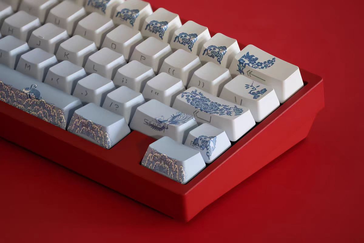 JKDK ZenQuil Ocean Side-Print OEM PBT Keycap Set