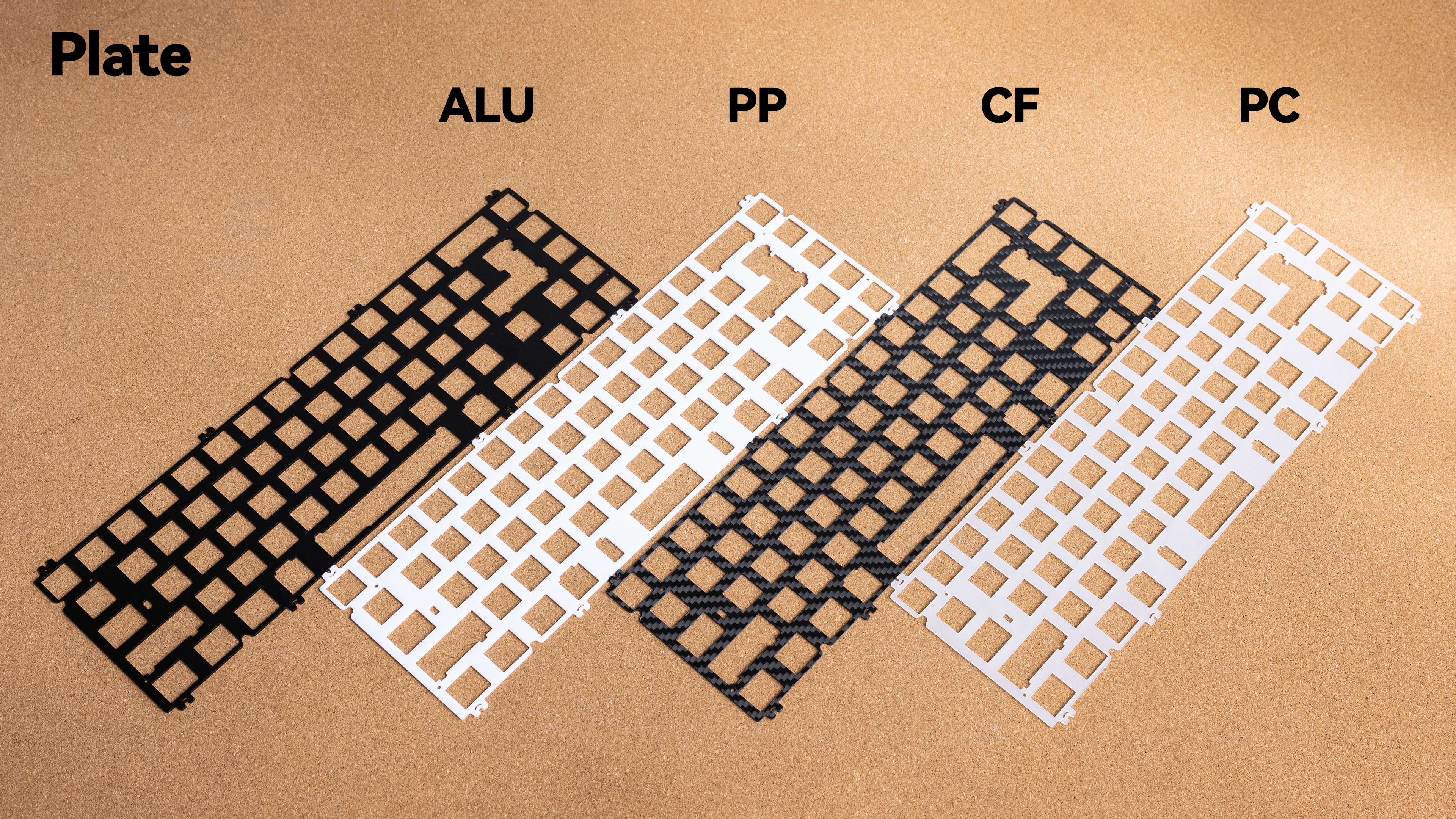 Qwertykeys Neo65 Cu PCB, Plate & Extra Parts