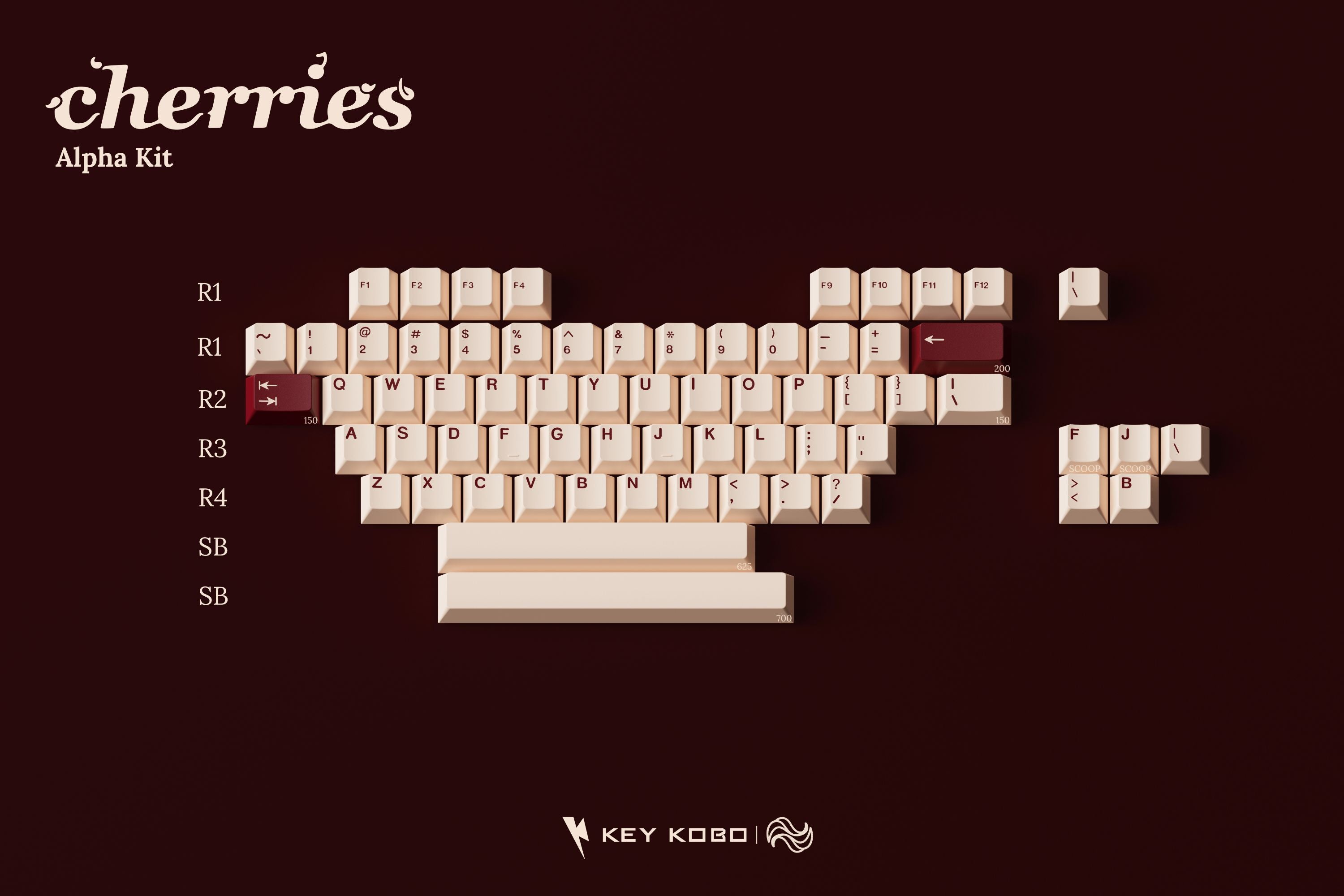 Keykobo Cherries ABS Double-shot Keycap Set
