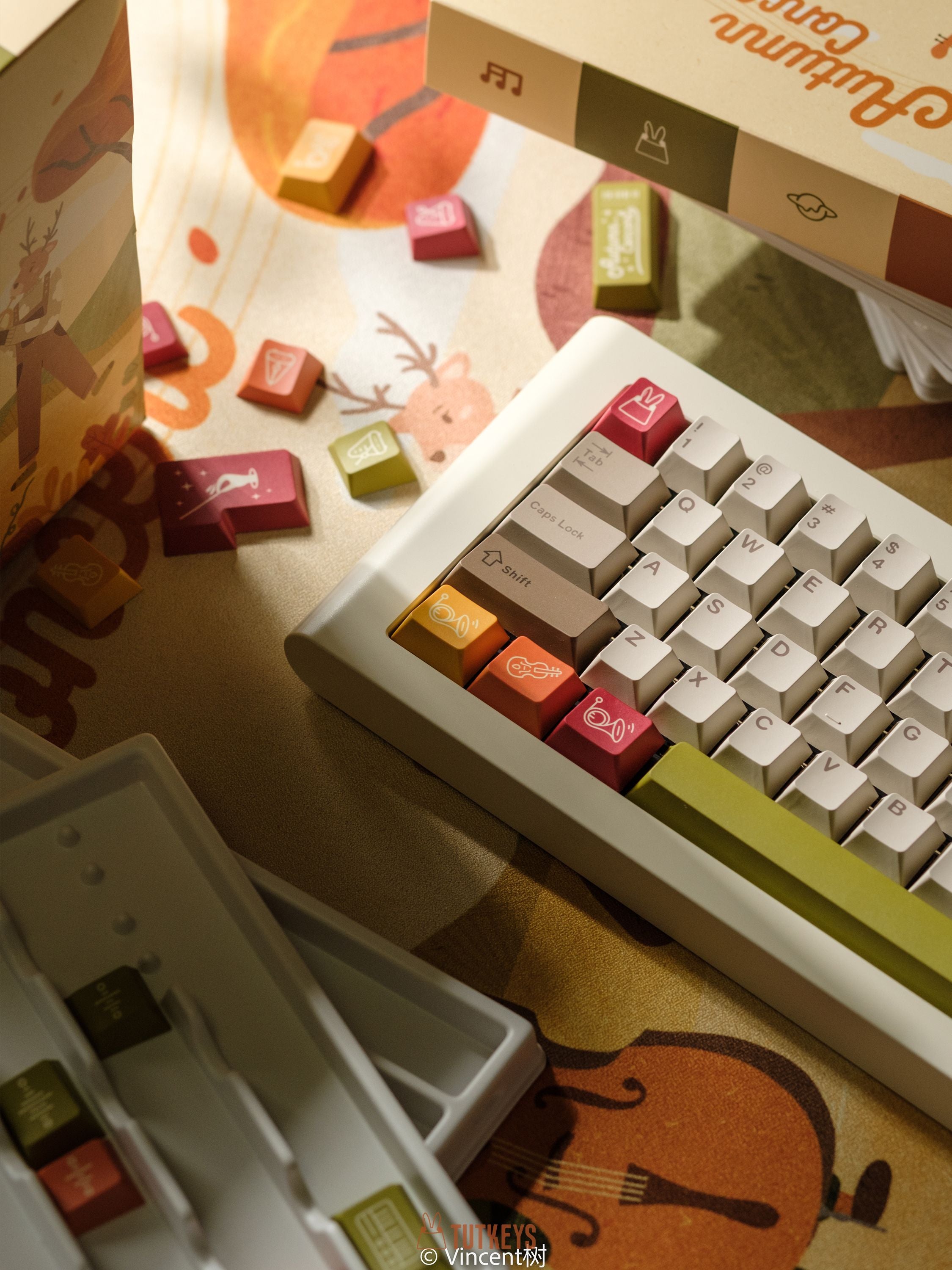 Tutkeys Autumn Concert Keycaps - PBT Cherry Profile All in One Set
