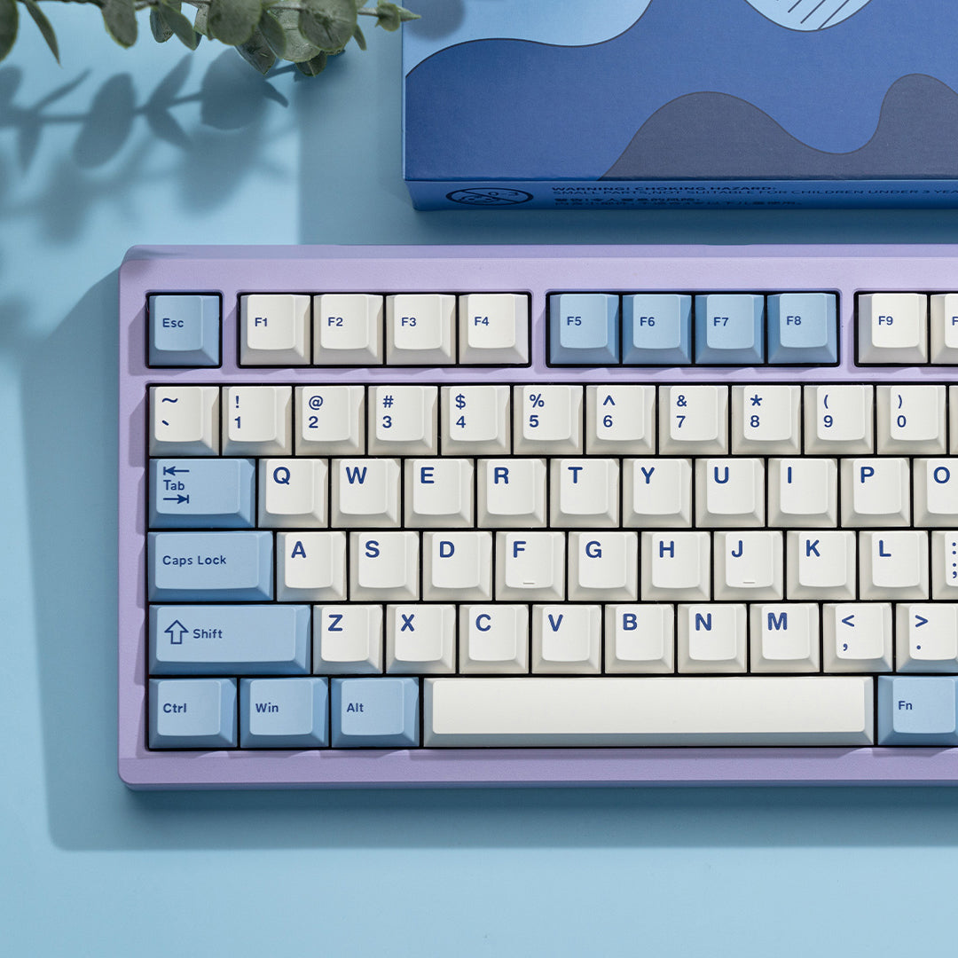 Wuque WS Blue Oasis Keycaps Cherry Profile