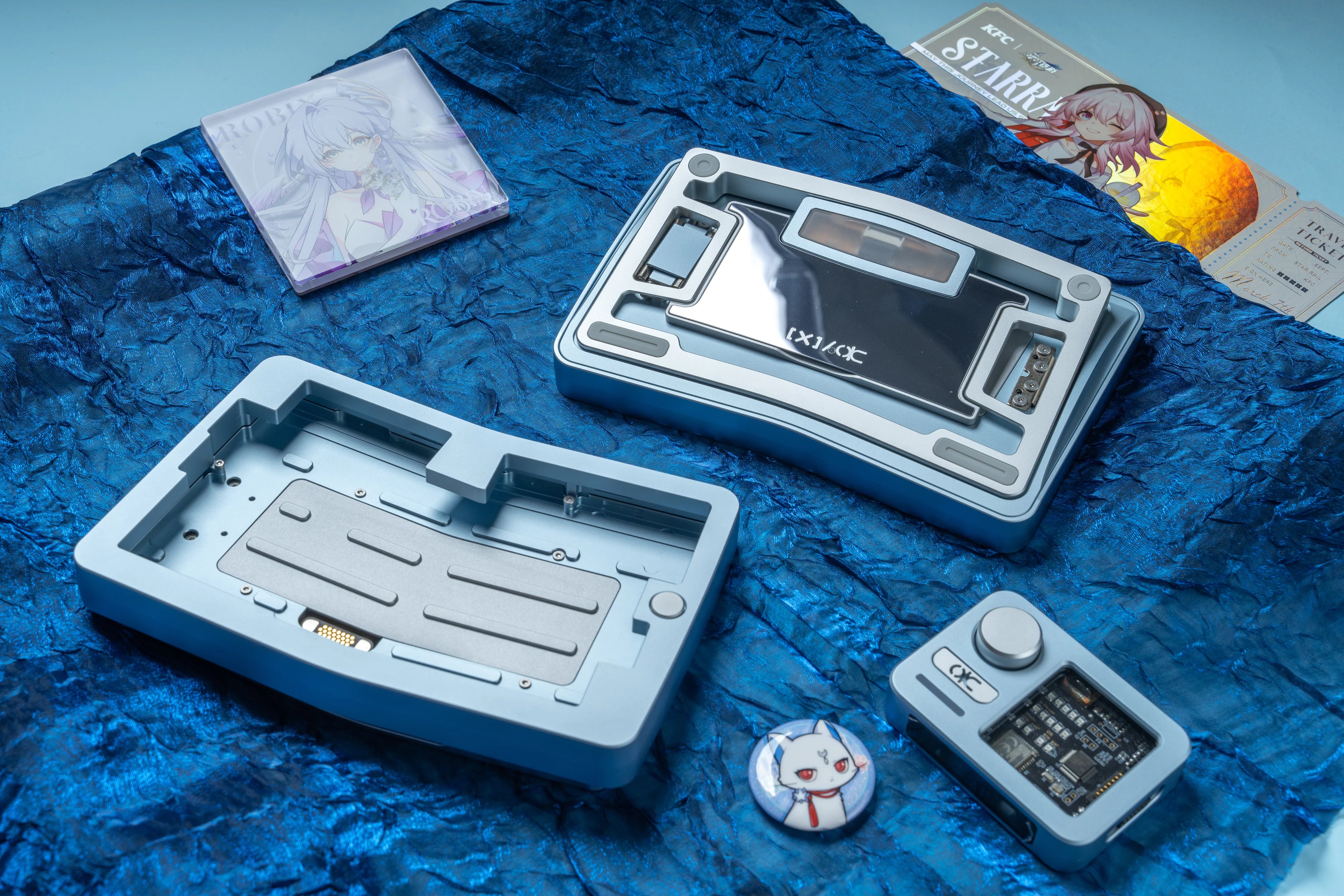 Qwertykeys QK Alice Duo - Split Ergonomic Mechanical Keyboard Blue