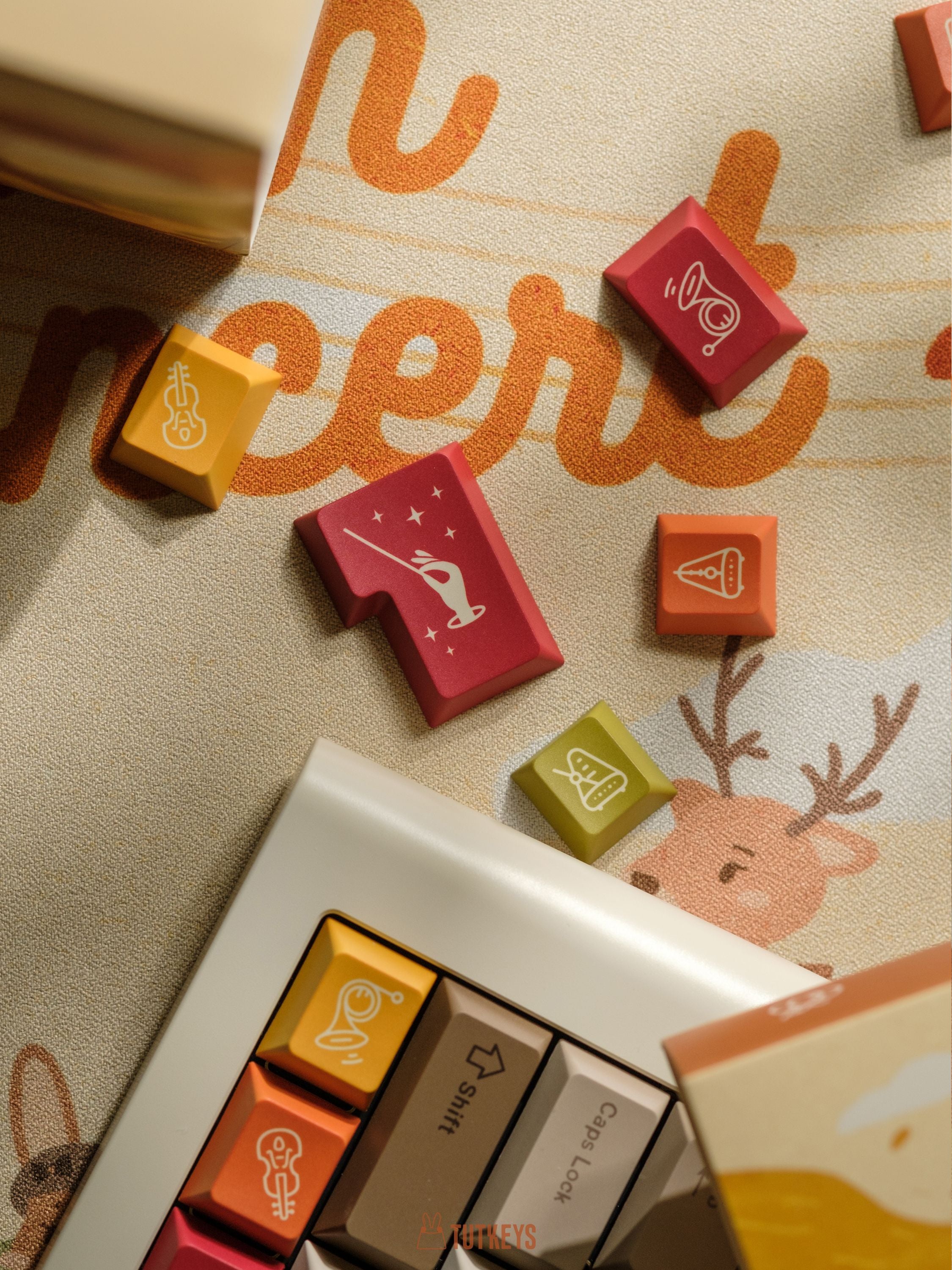 Tutkeys Autumn Concert Keycaps - PBT Cherry Profile All in One Set