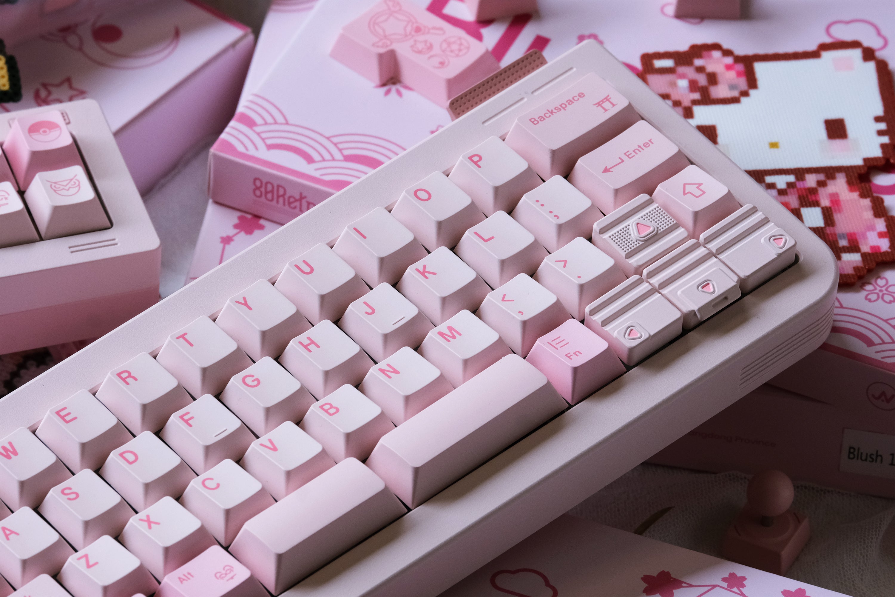 80Retros (South Korea) Blush 1990s OEM Profile PBT Keycap Set