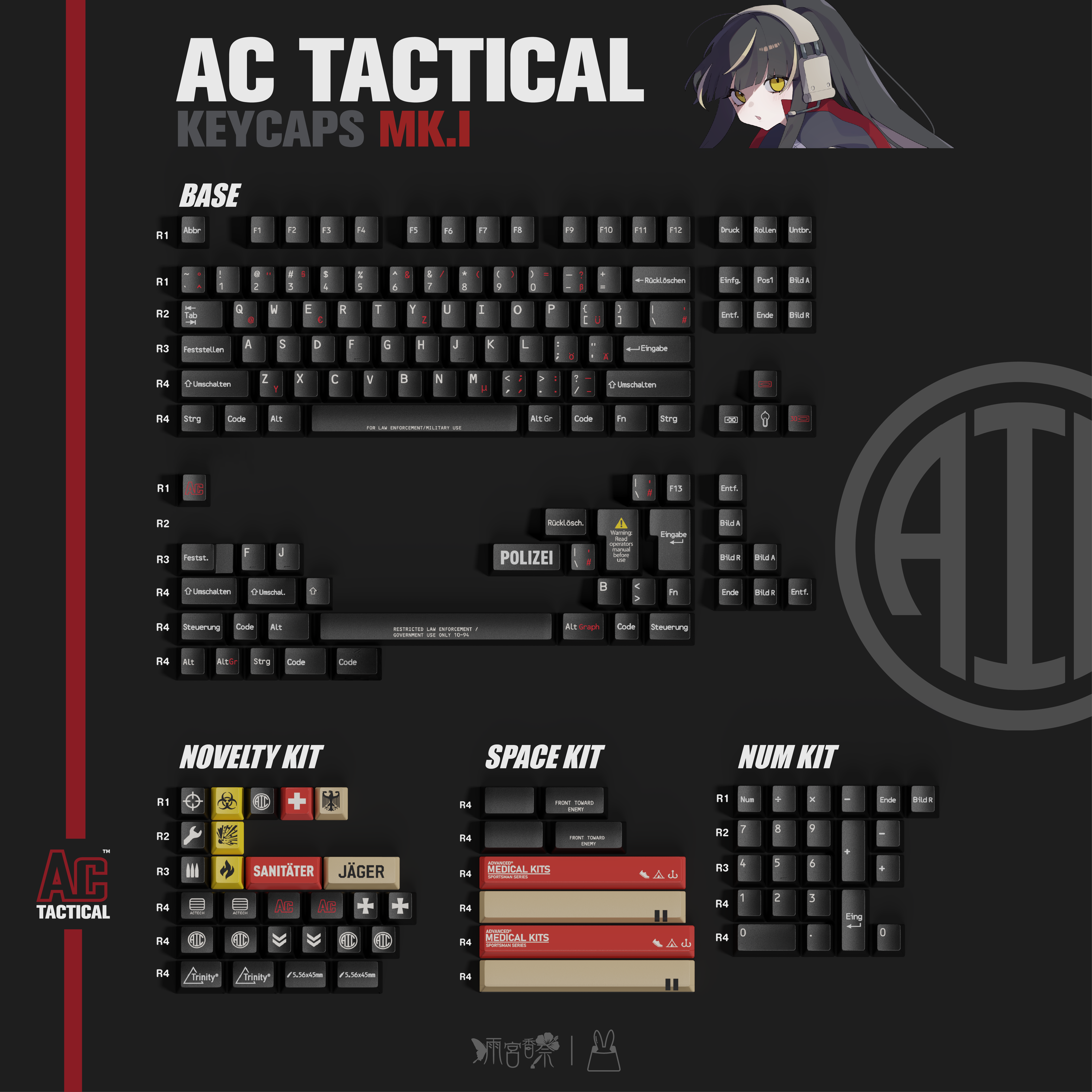 TUTKEYS AC Tactical Keycaps