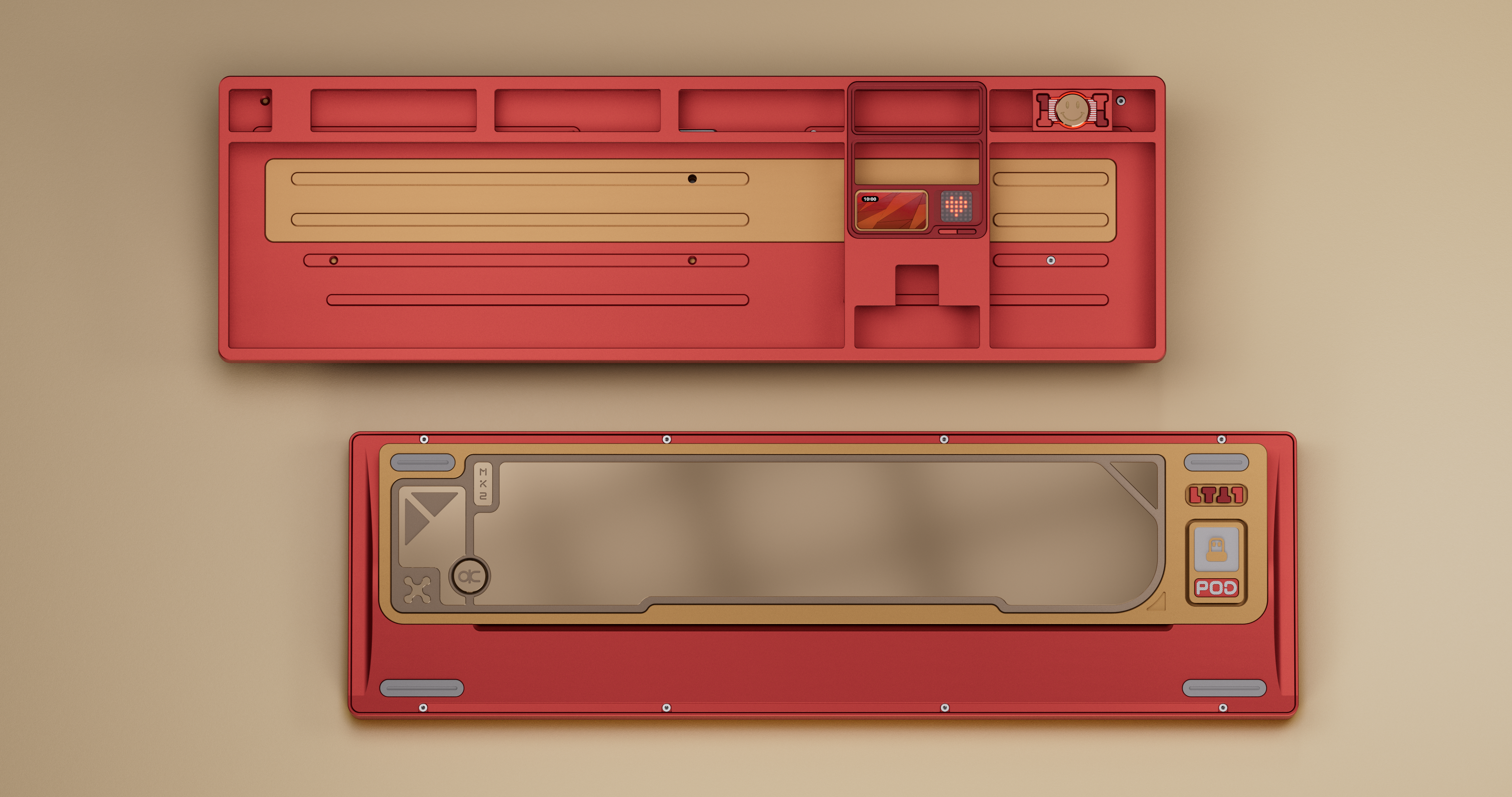 Qwertykeys QK101 Keyboard red
