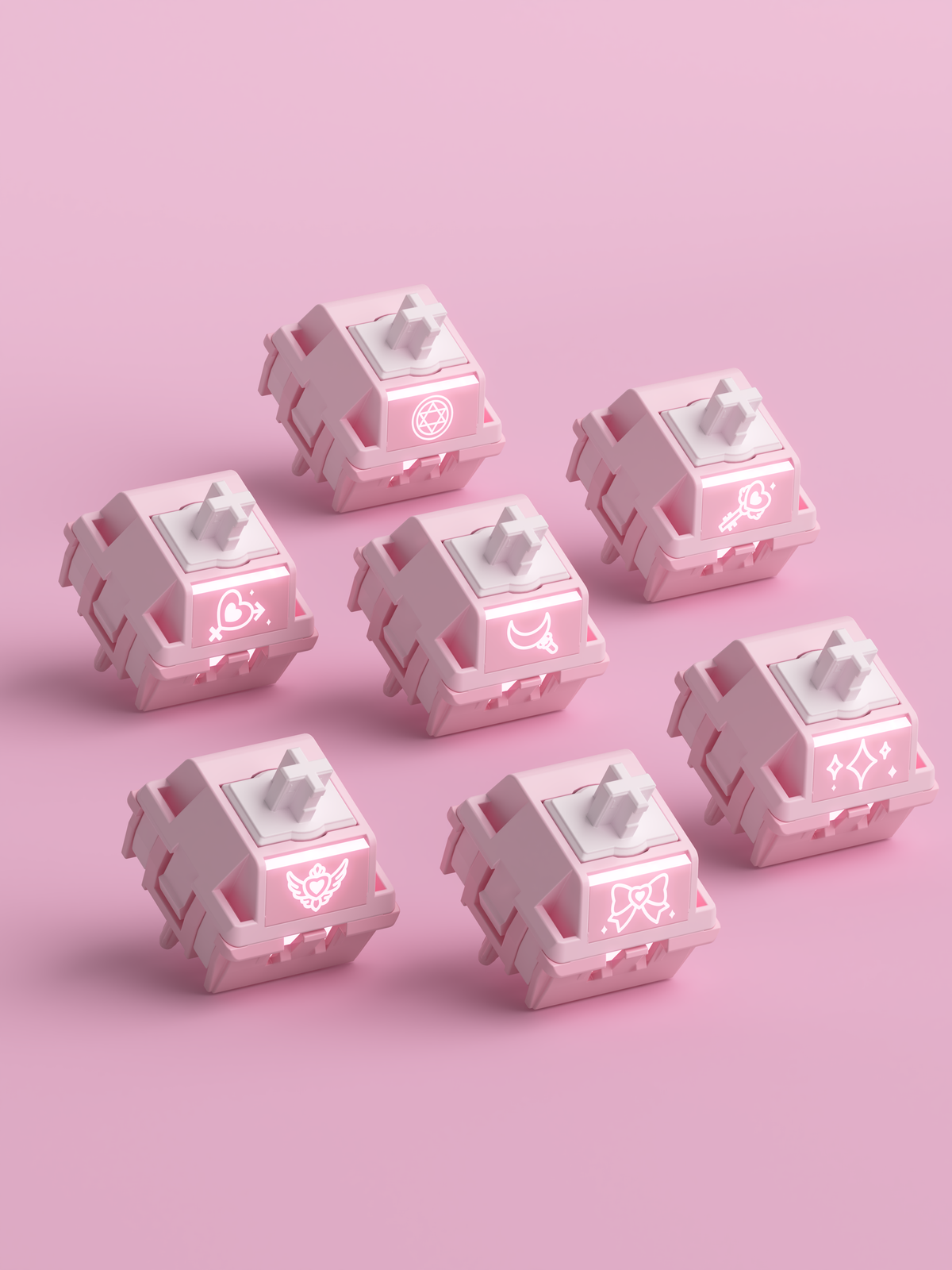 HMX x 80Retros Blush Charm HE Magnetic Linear Switches (10PCS)