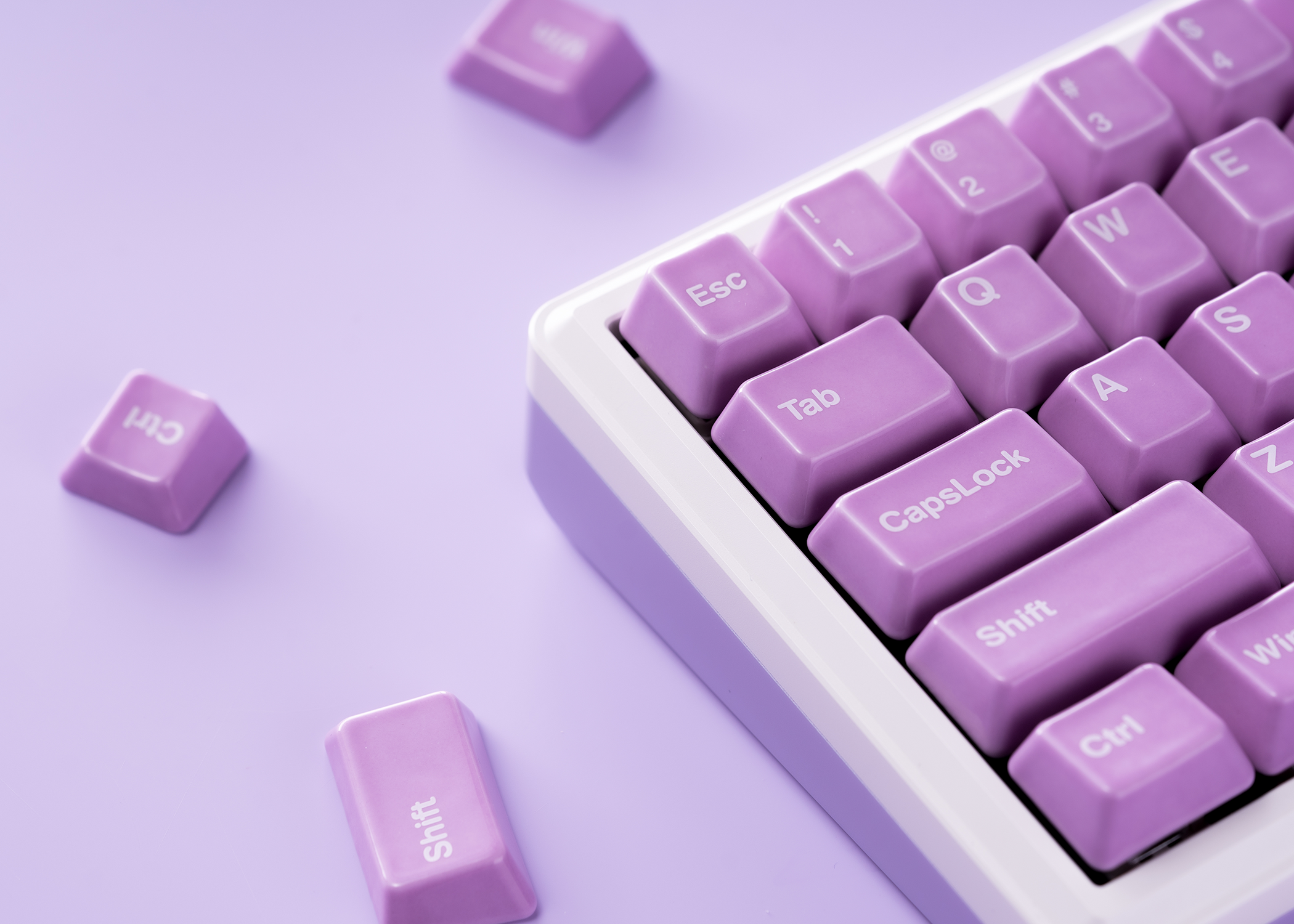Cerakey Ceramic Keycap Full Set V2 - Purple