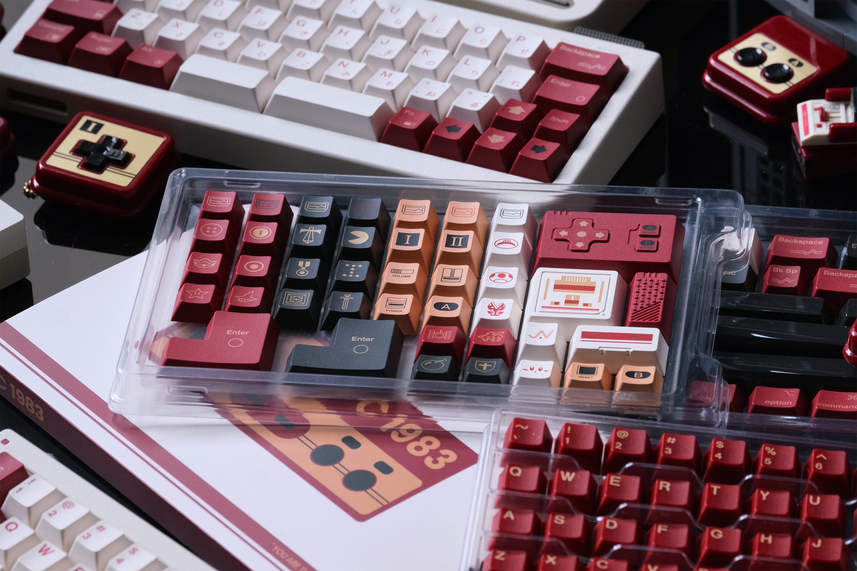 80Retros FC1983 Keycaps – PBT Cherry Profile Keycap Set (All in One)