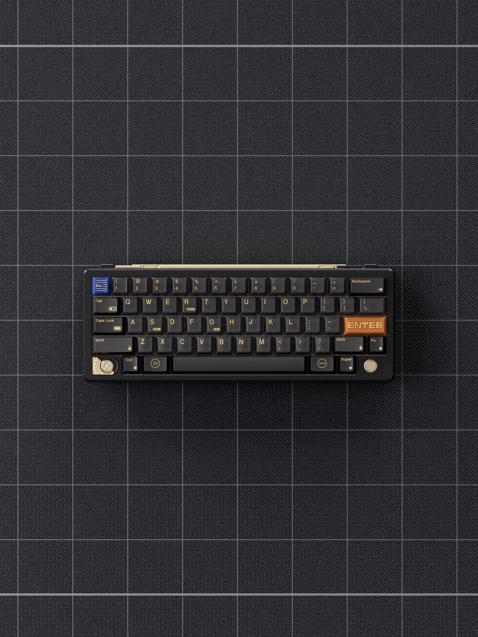 80Retros Game 1989 Keycaps Black and Gold – Cherry Profile