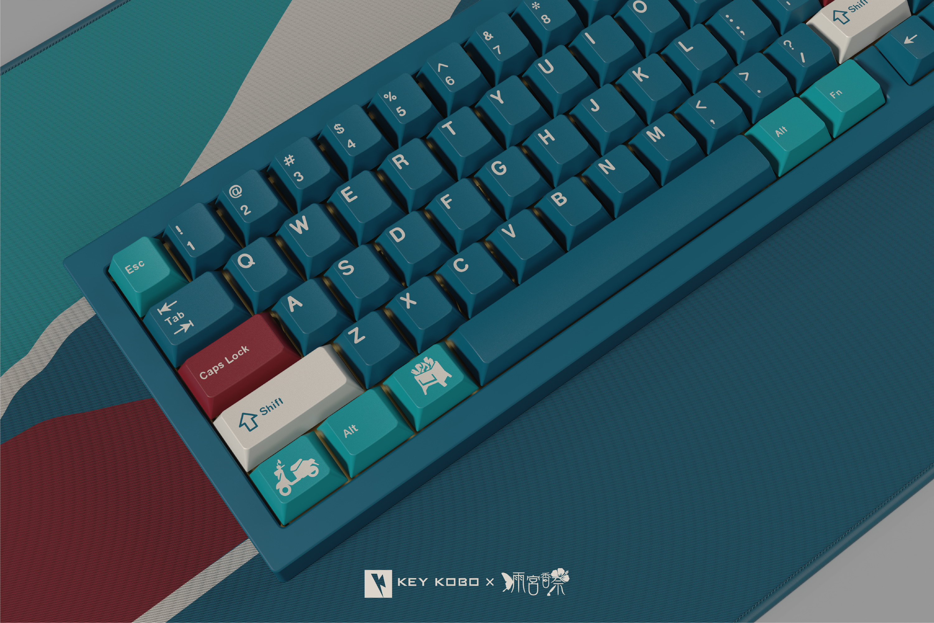 Keykobo Motosu Lake ABS Double-shot Keycap Set