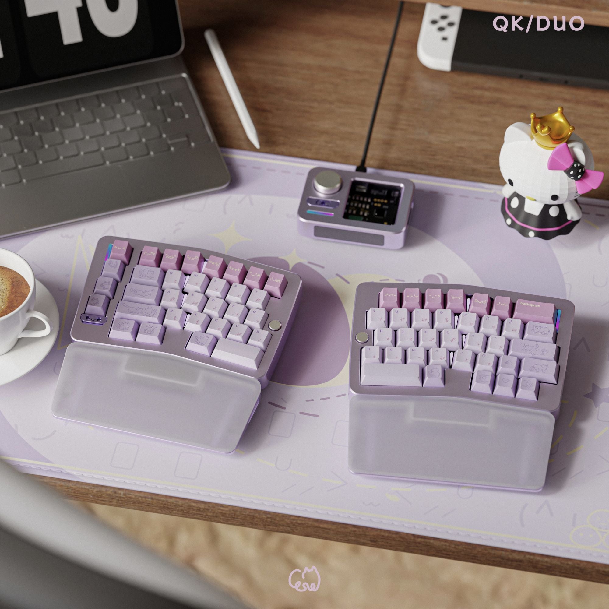 Qwertykeys QK Taro balls Keycap Set – Cherry Profile PBT Dye-Sub Keycaps