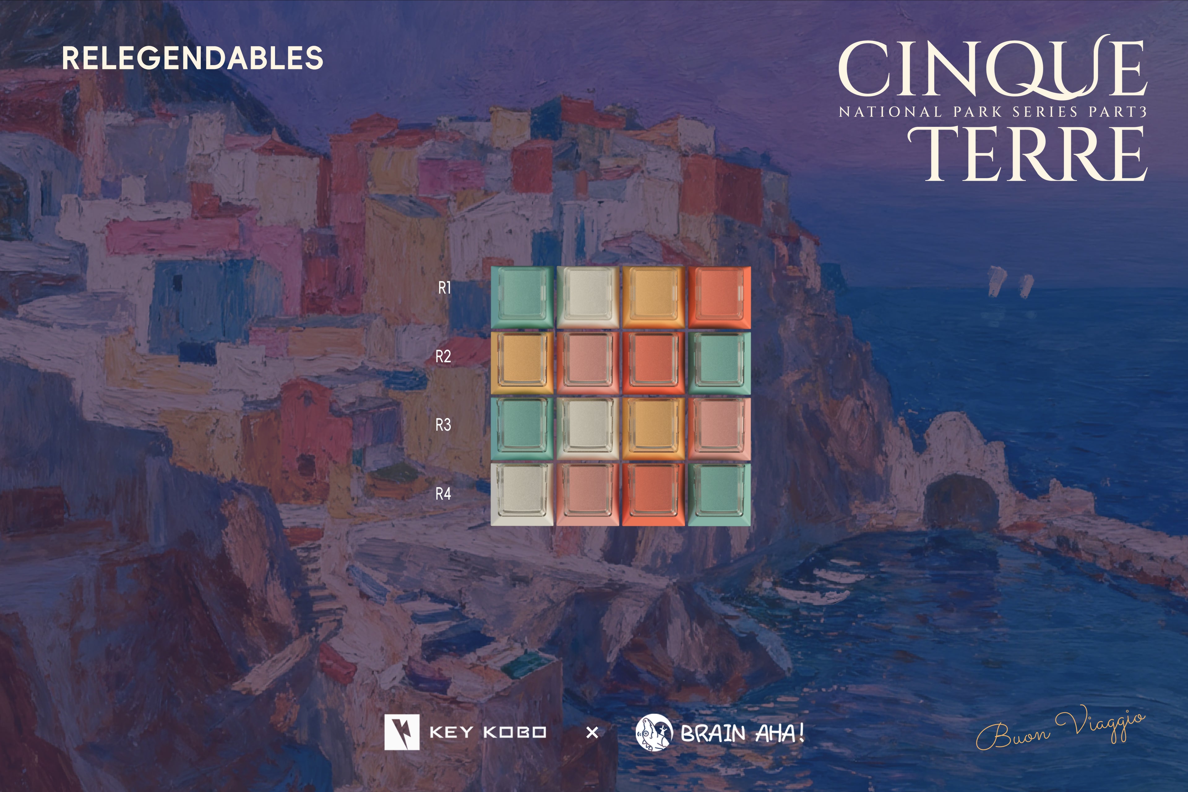 Keykobo Cinque Terre ABS Double-shot Keycap Set