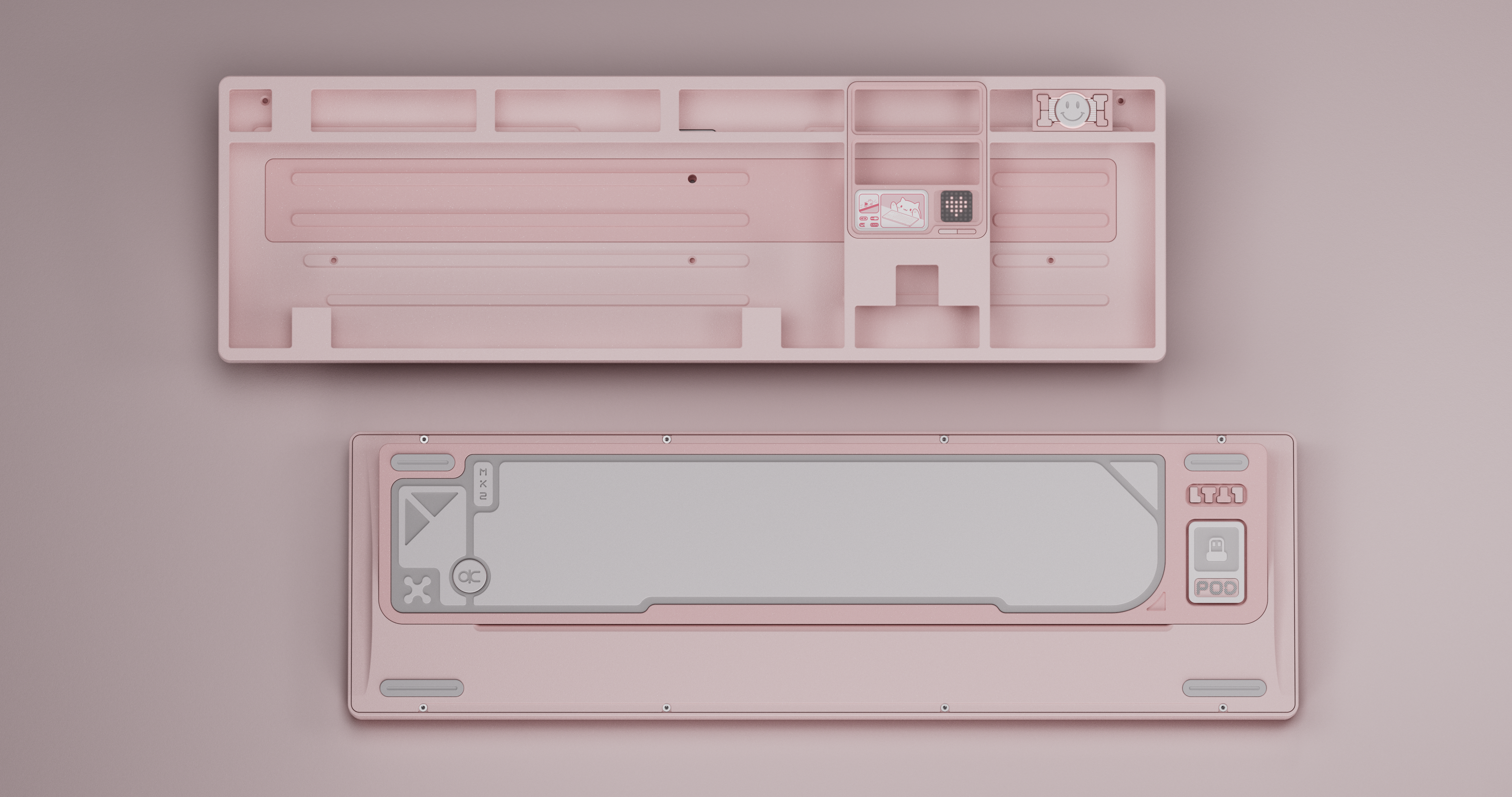 Qwertykeys QK101 Keyboard pink