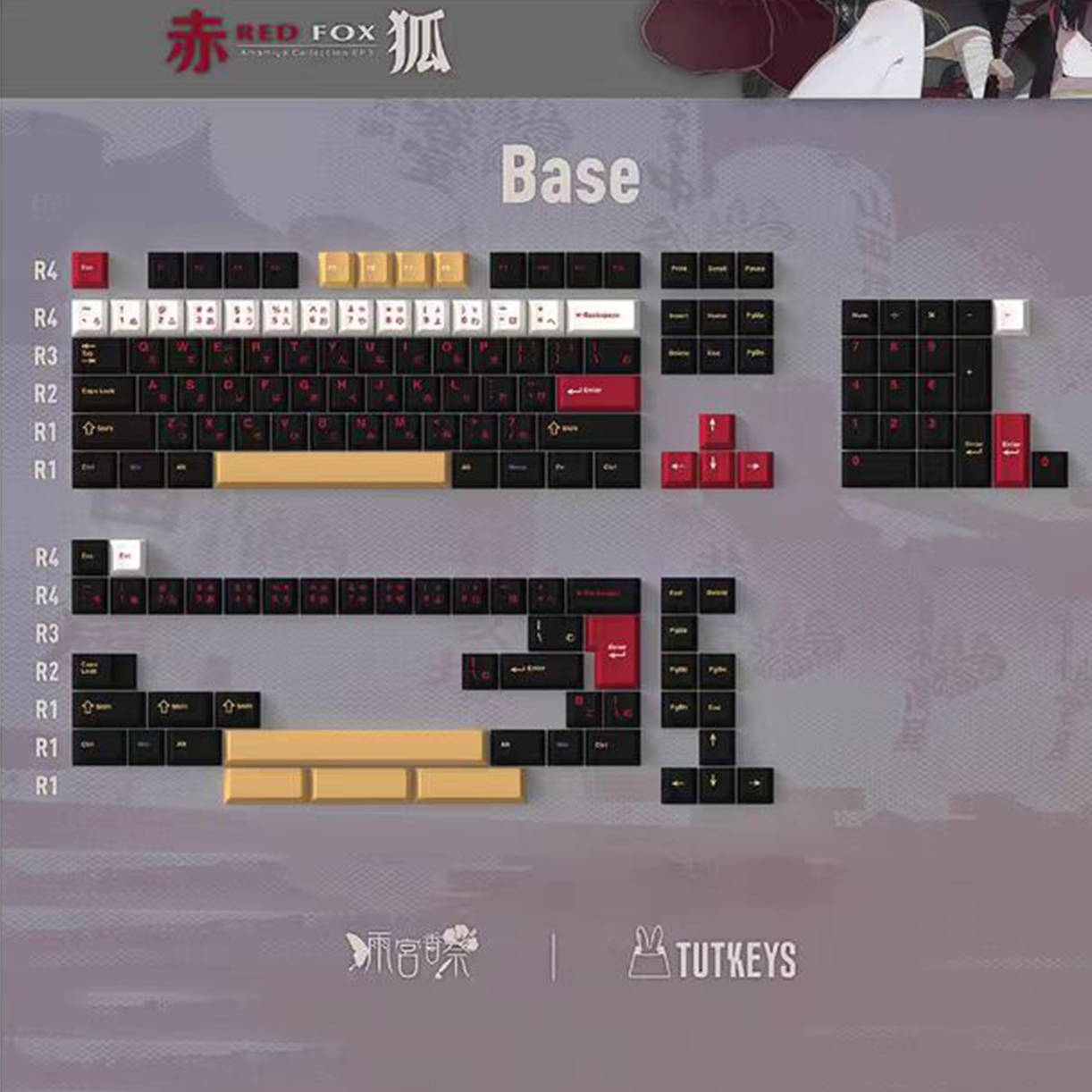 TUTKEYS AC Red Fox Keycaps