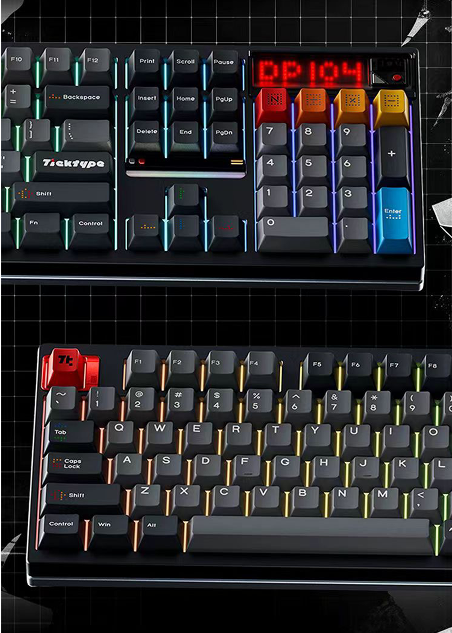 TickType DP104 Tri-Mode Aluminum Mechanical Keyboard