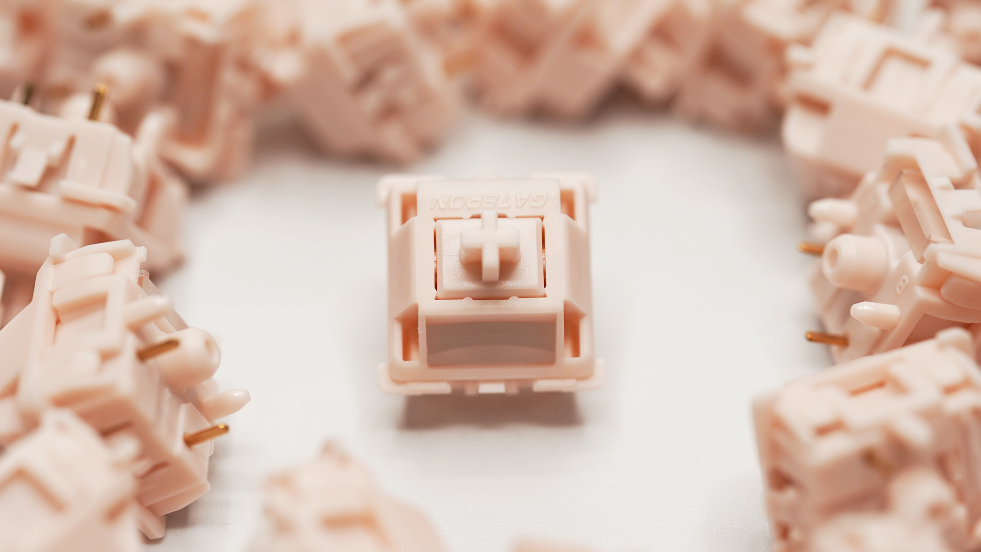 Gateron Full POM Smoothie Strawberry Linear Switches (10PCS)