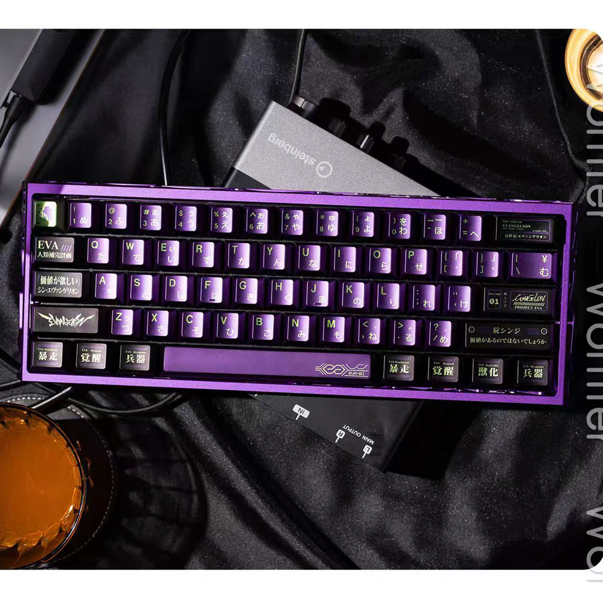 Womier EVA-01 Purple & Green Metal-Style PBT Keycap Set