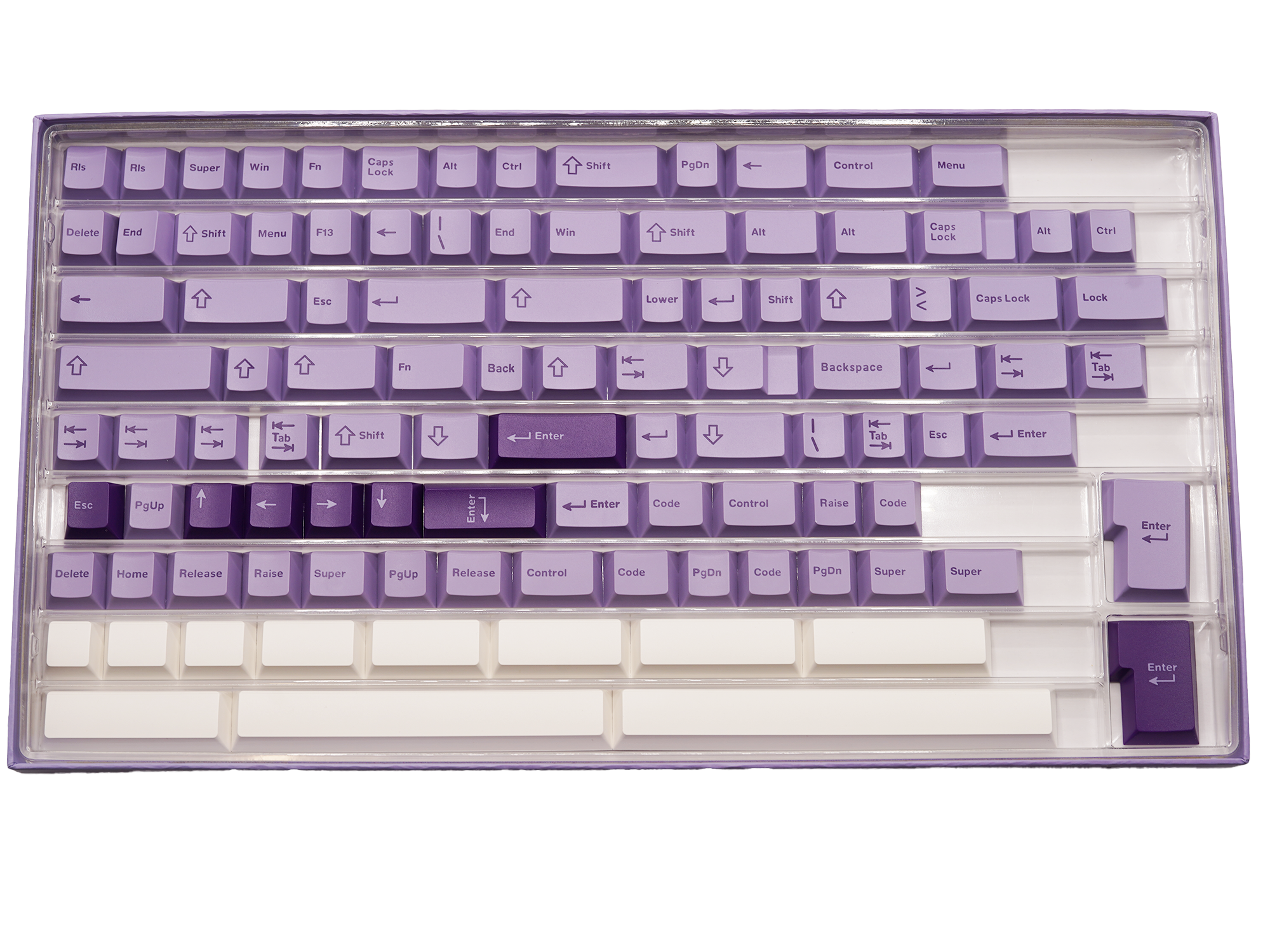 WS Lavender Bliss Keycaps Doubleshot PBT Cherry Profile