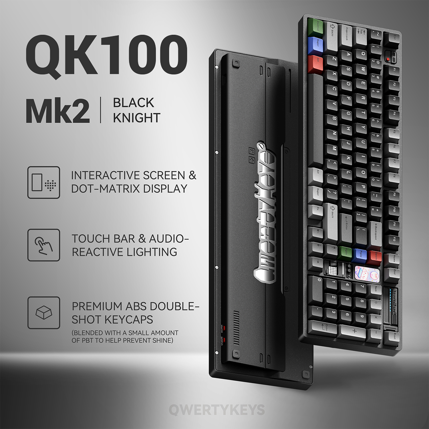 Qwertykeys QK100 Mk2 Tri-Mode Prebuilt Mechanical Keyboard – LumeKeebs