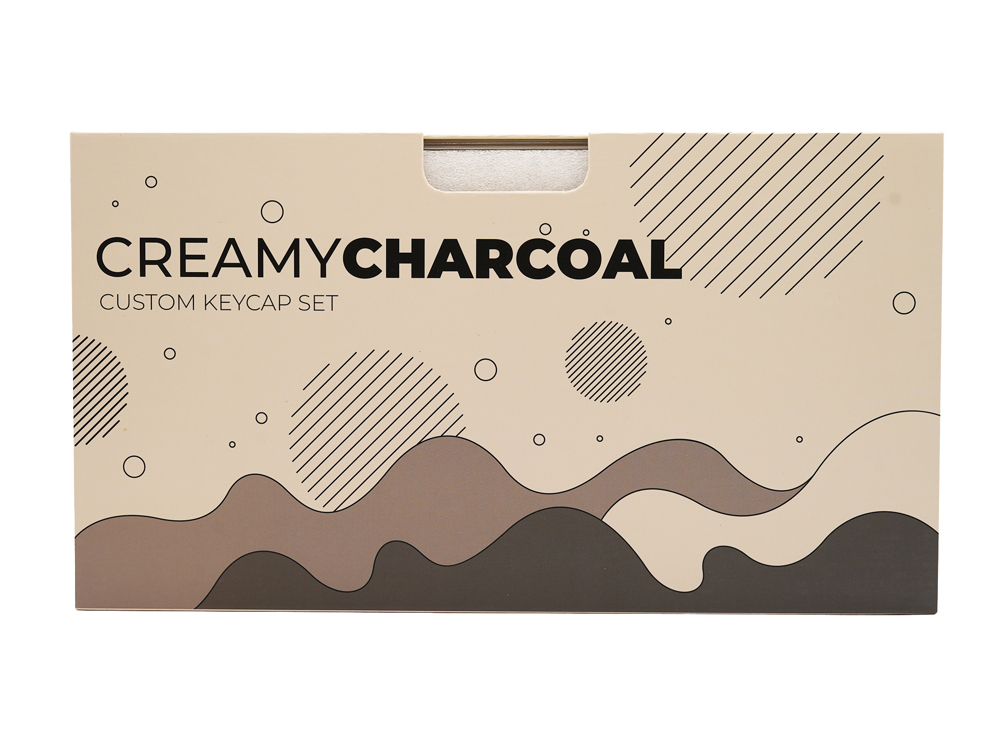 WS Creamy Charcoal Keycaps Doubleshot PBT Cherry Profile