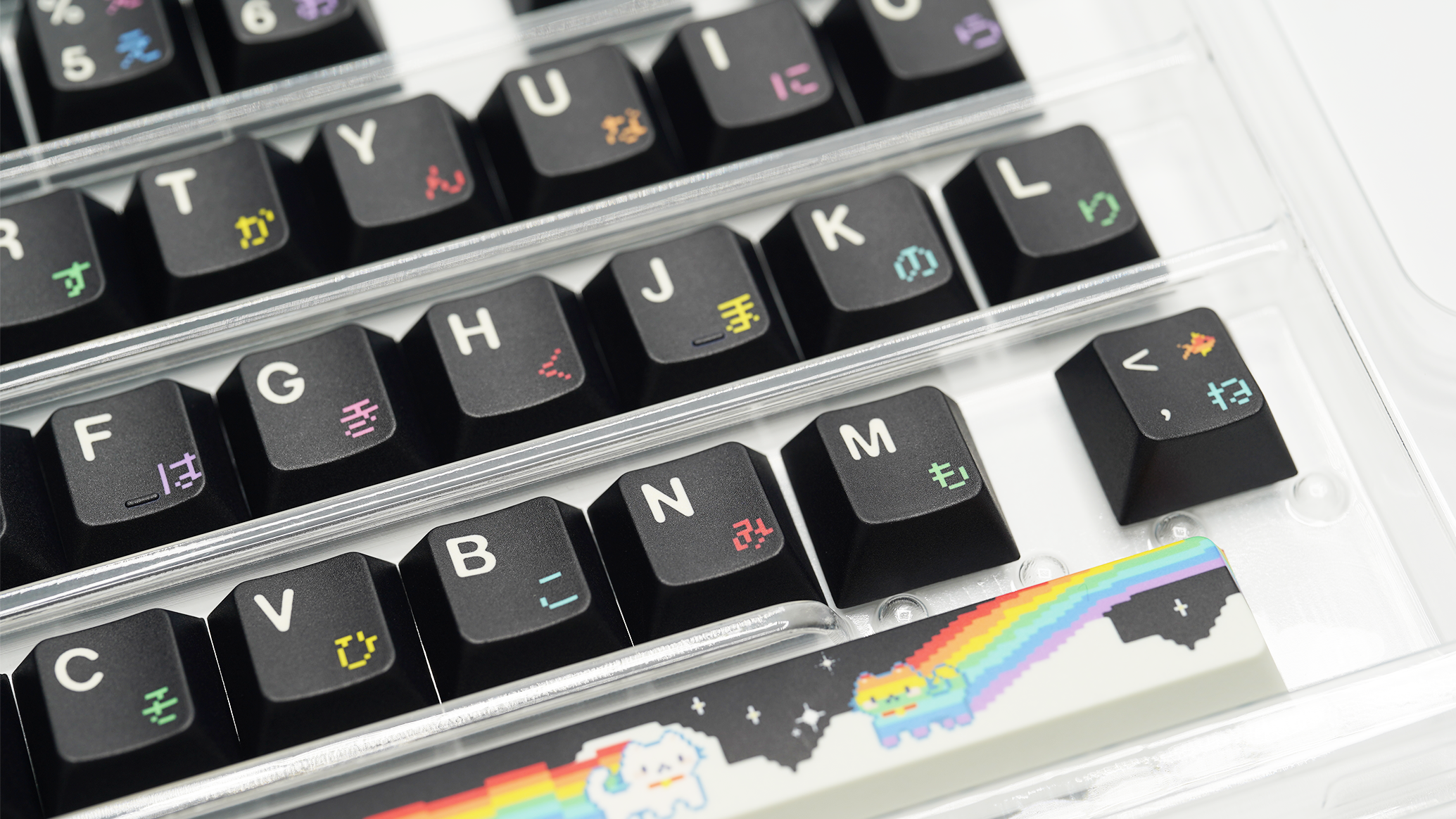 Soulcat Rainbow Kitty Keycap - PBT Cherry Profile All in One Set
