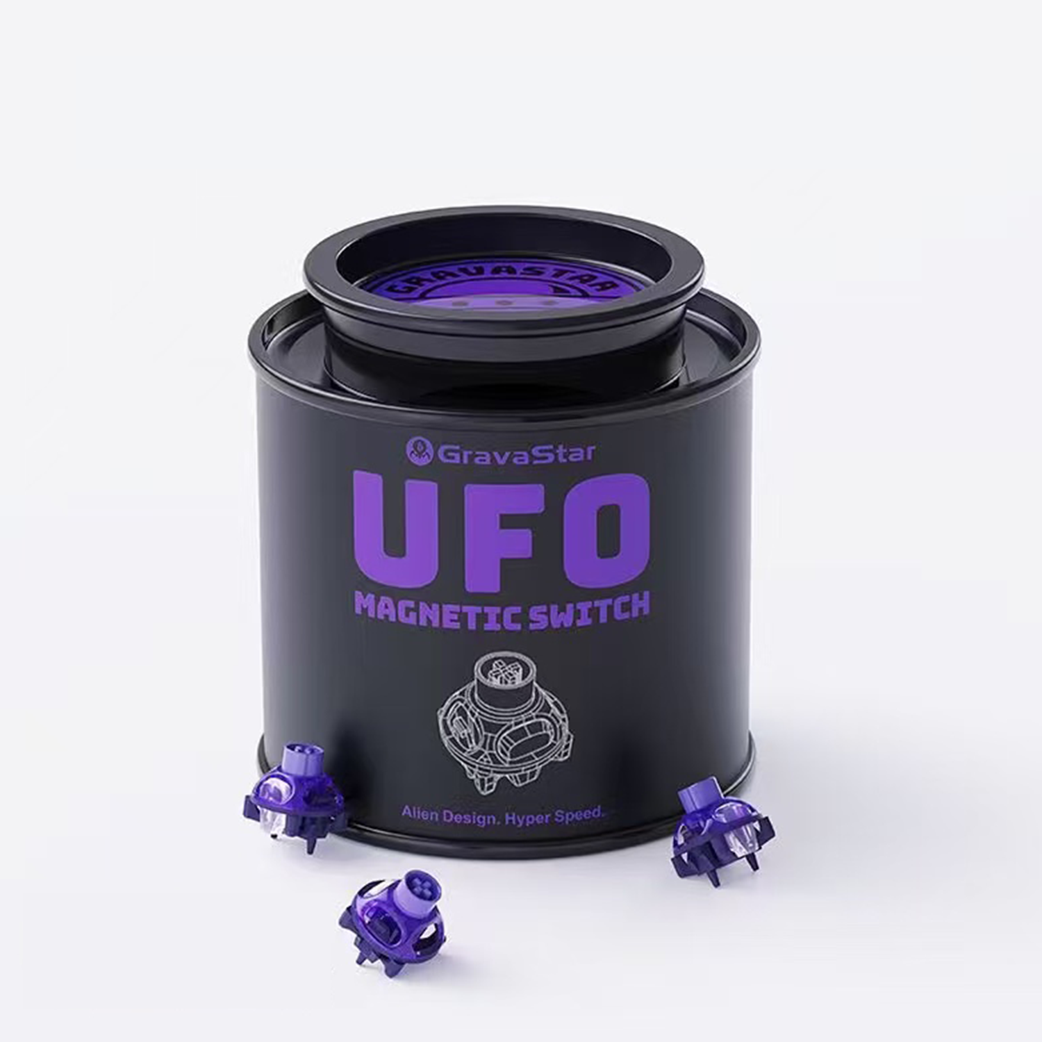 Gravastar Purple Phantom UFO Magnetic Linear Switches (10PCS)