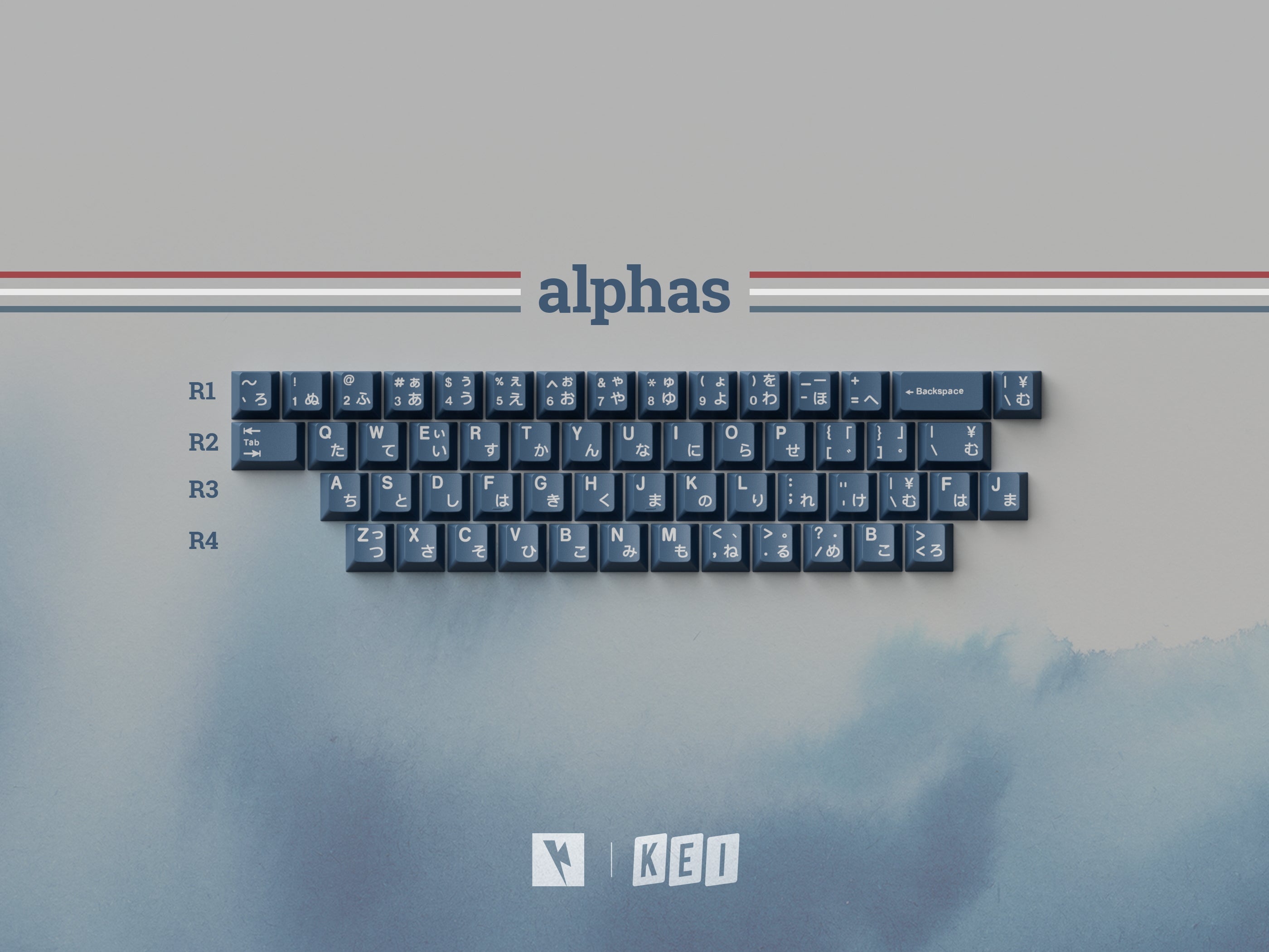Keykobo R.W.B ABS Double-shot Keycap Set