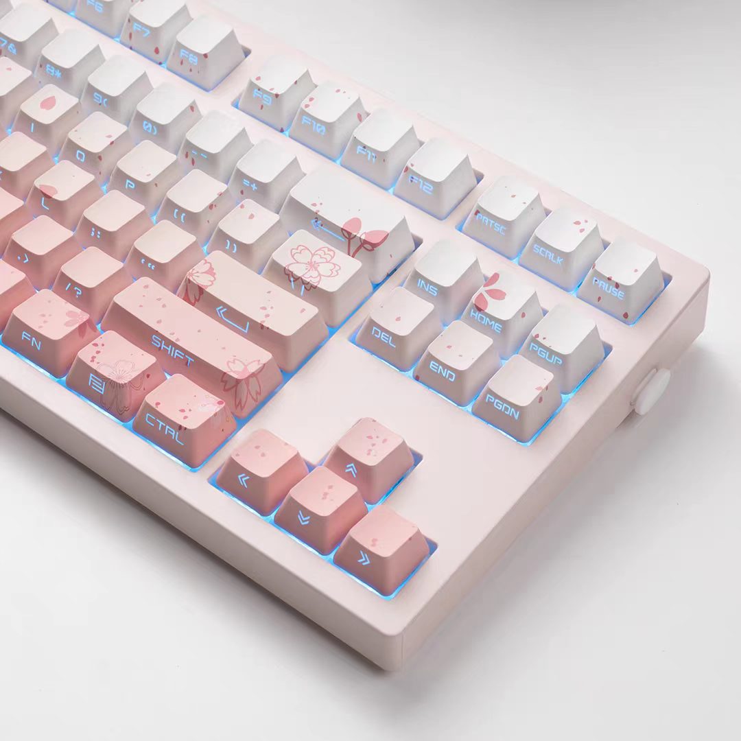 JKDK Sakura Dream Side-Print OEM PBT Keycap Set