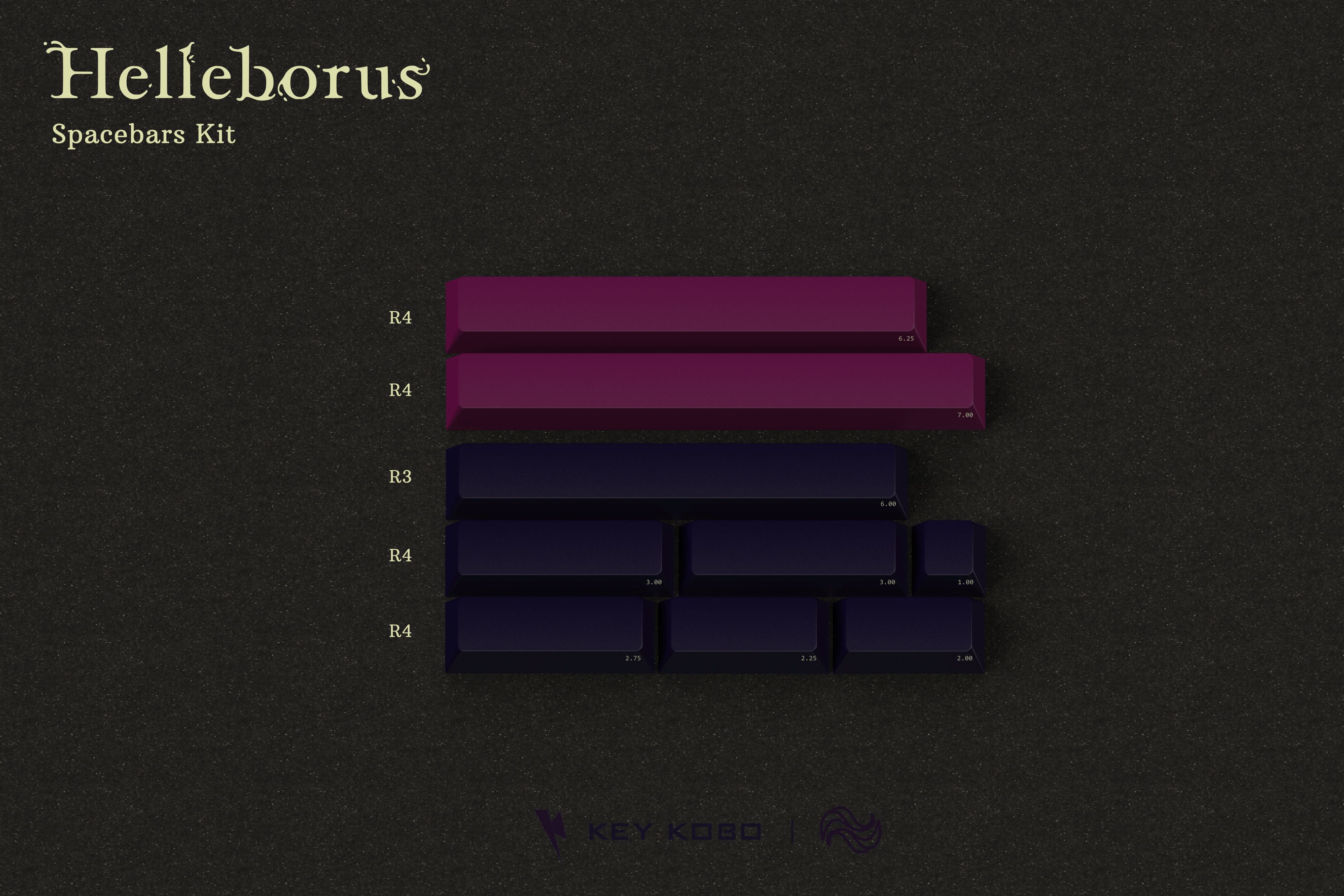 Keykobo Helleborus ABS Double-shot Keycap Set