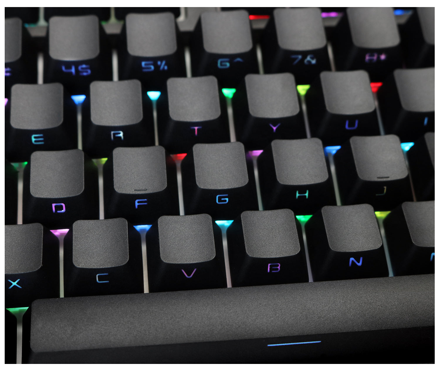 Black and White Keycaps Side Print Keycap Set | 134-Key RGB Compatible