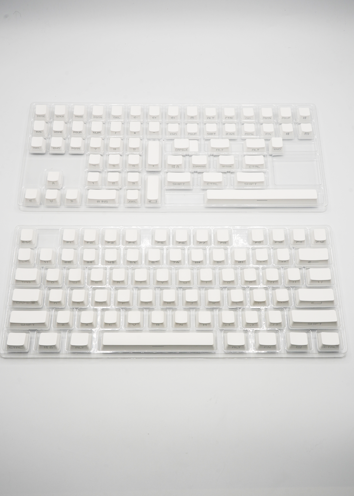 Black and White Keycaps Side Print Keycap Set | 134-Key RGB Compatible