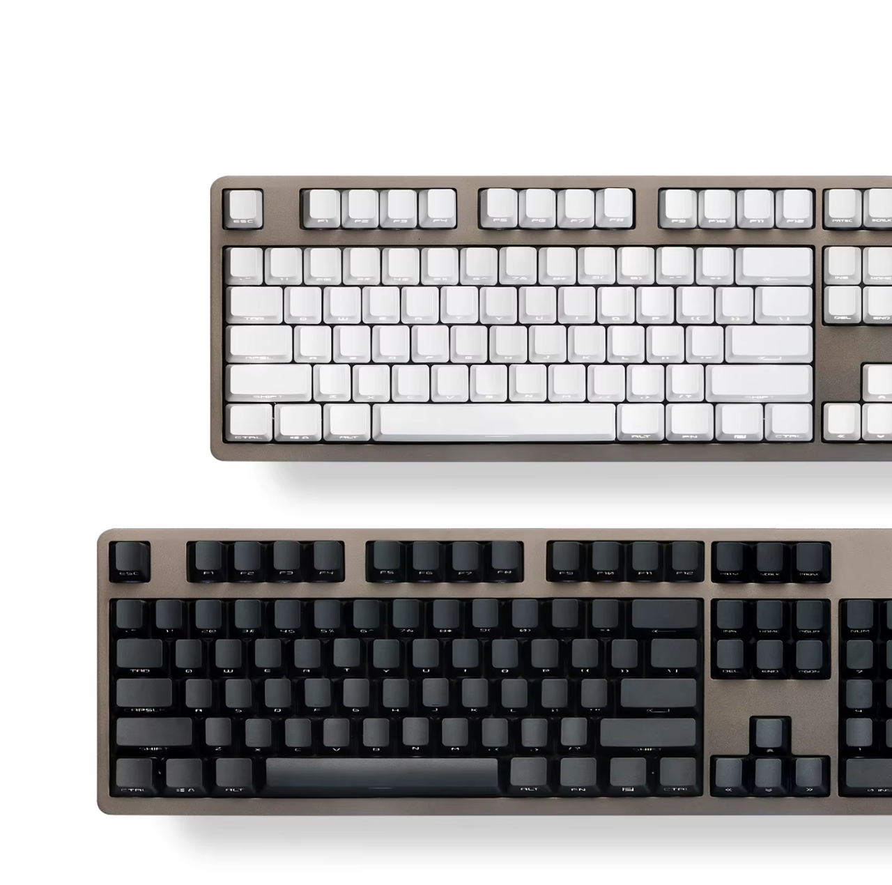 Black and White Keycaps Side Print Keycap Set | 134-Key RGB Compatible