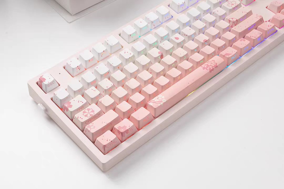 JKDK Sakura Dream Side-Print OEM PBT Keycap Set